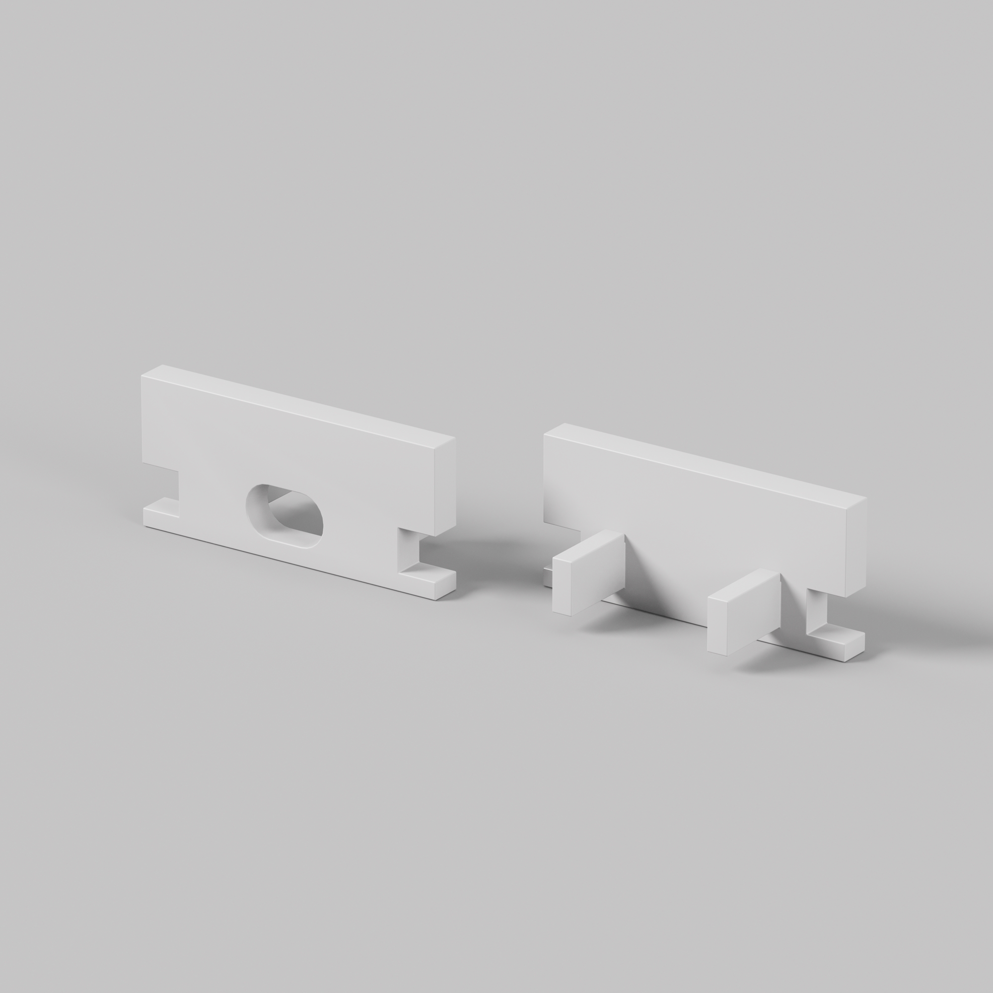 Комплект заглушек (для профиля ALM-1908-S-2M) 2 шт. 642009 Maytoni Led Strip Встраиваемый в пол профиль Белый