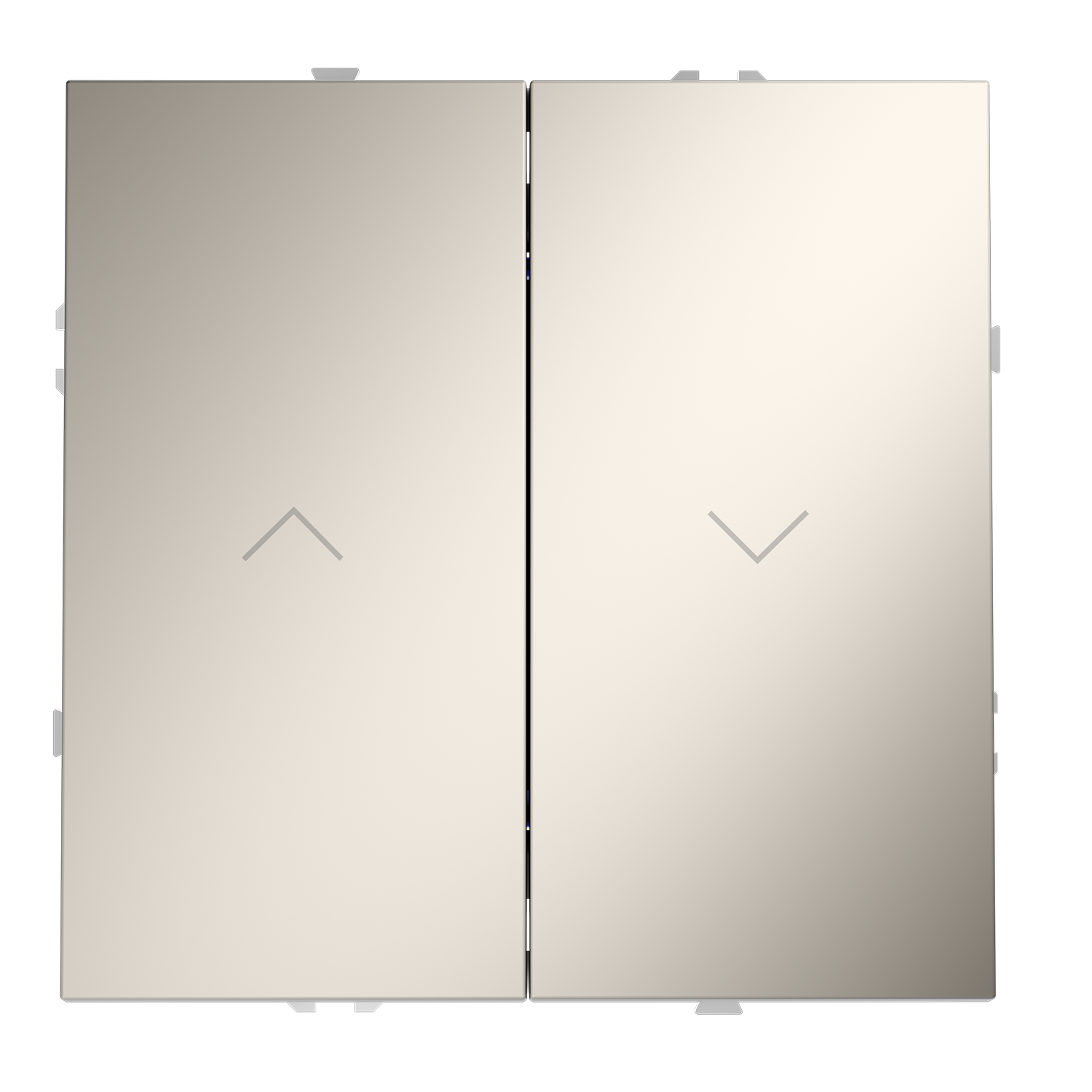 Выключатель встраиваемый для жалюзи 10А, кашемир Voltum S70 VLS020703, Пластик Soft touch