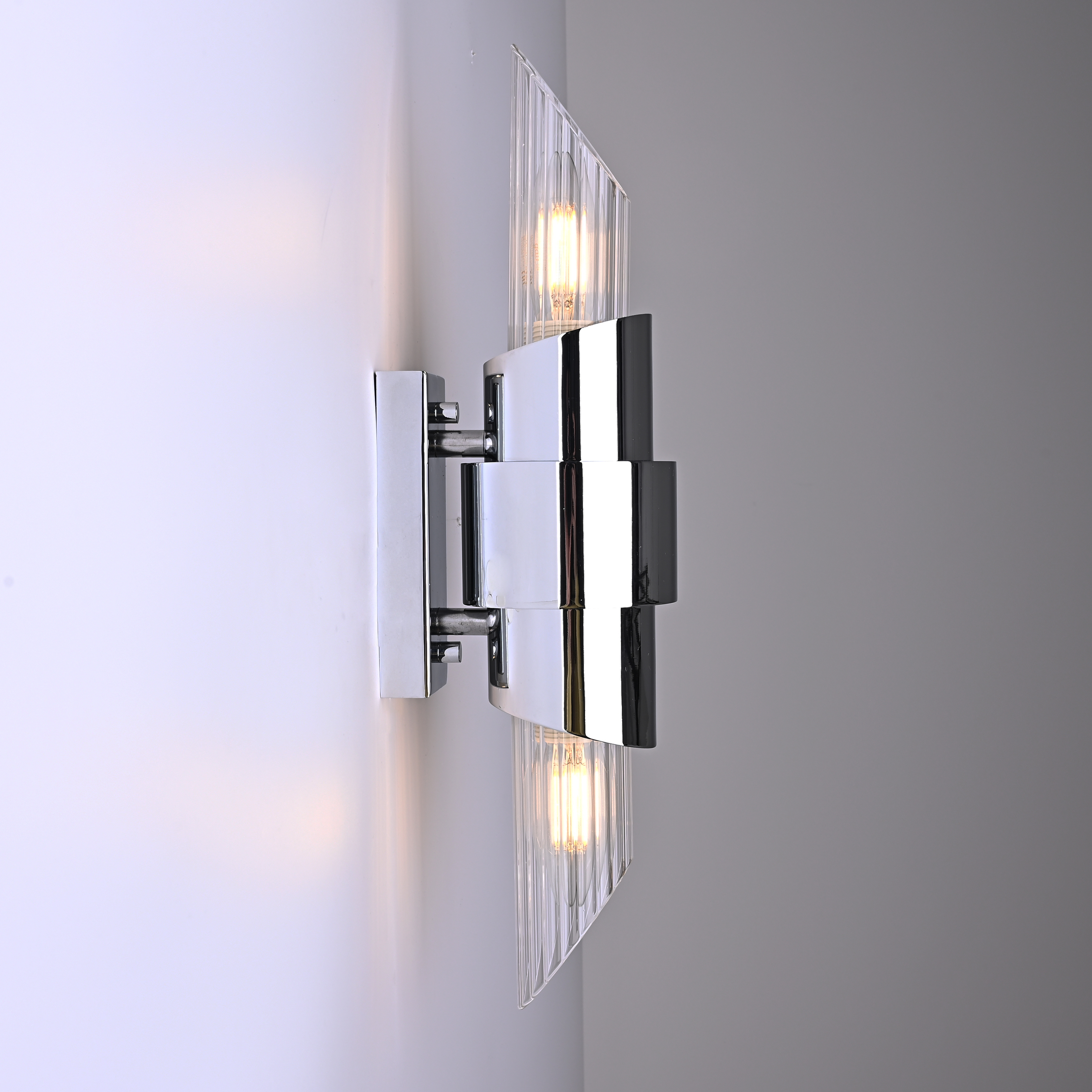 Бра Tycho Mini Wall Light Silver 5,5*9*40 см, 2*E14*40W, ImperiumLoft 44.723, Серебристый
