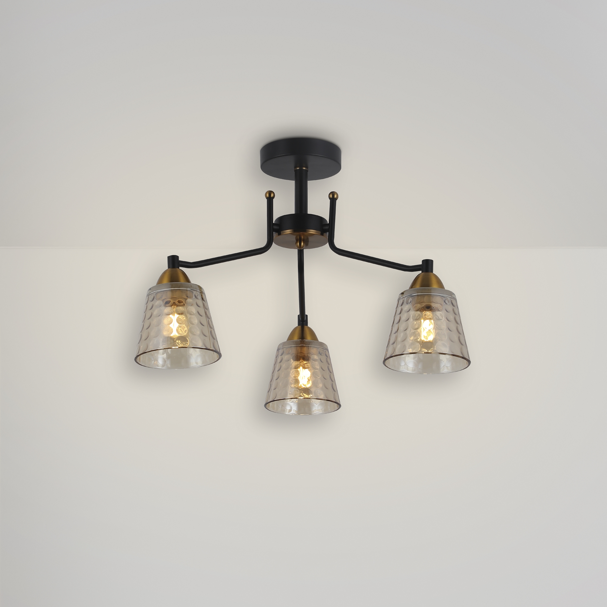 Люстра *54*34-34 см, 3*E27*60W, Freya Capella FR4017PL-03BBZ, Черный и Бронза
