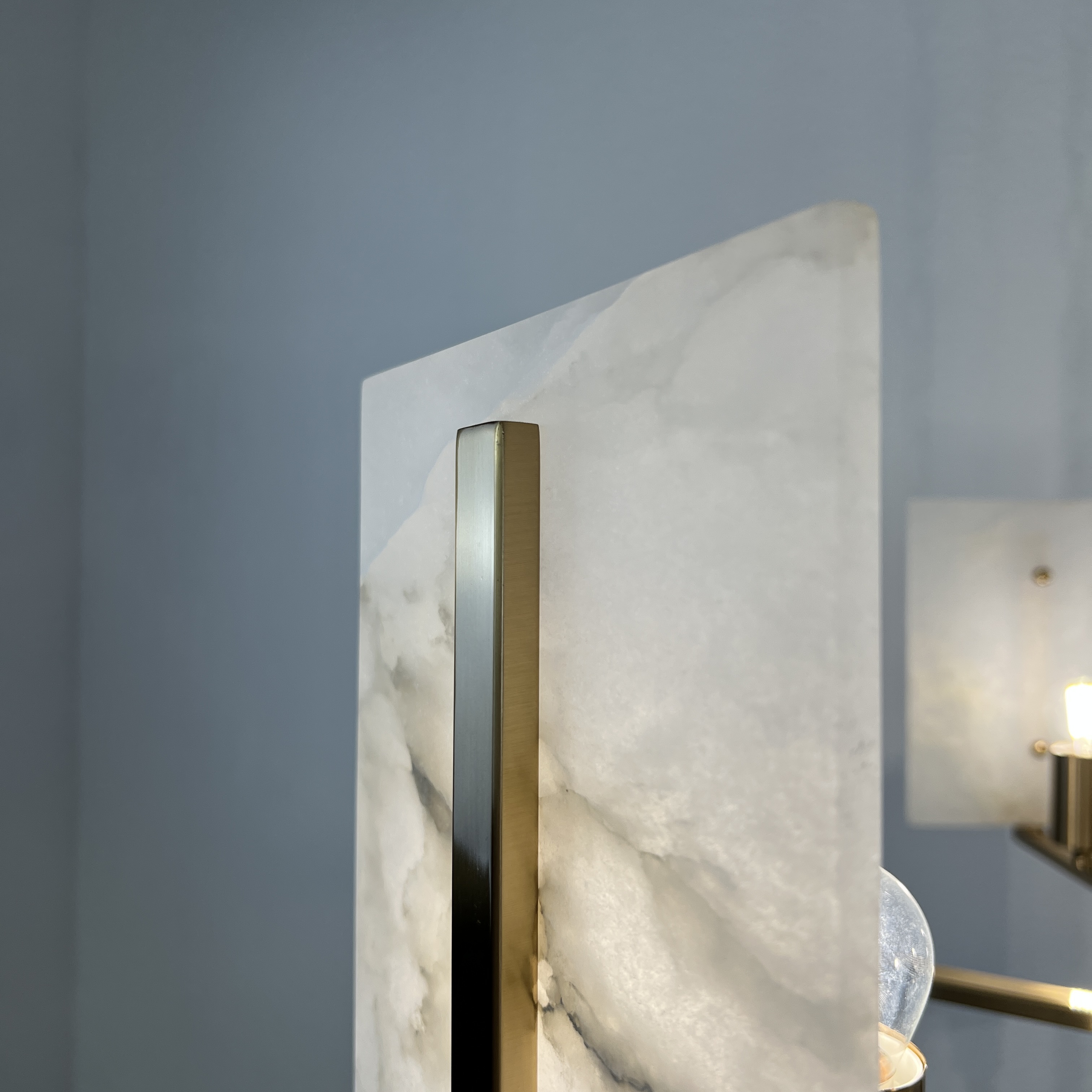 Люстра Marble square Chandelier 78*78*46 см, 6*E27*60W, ImperiumLoft 40.1233, Латунь