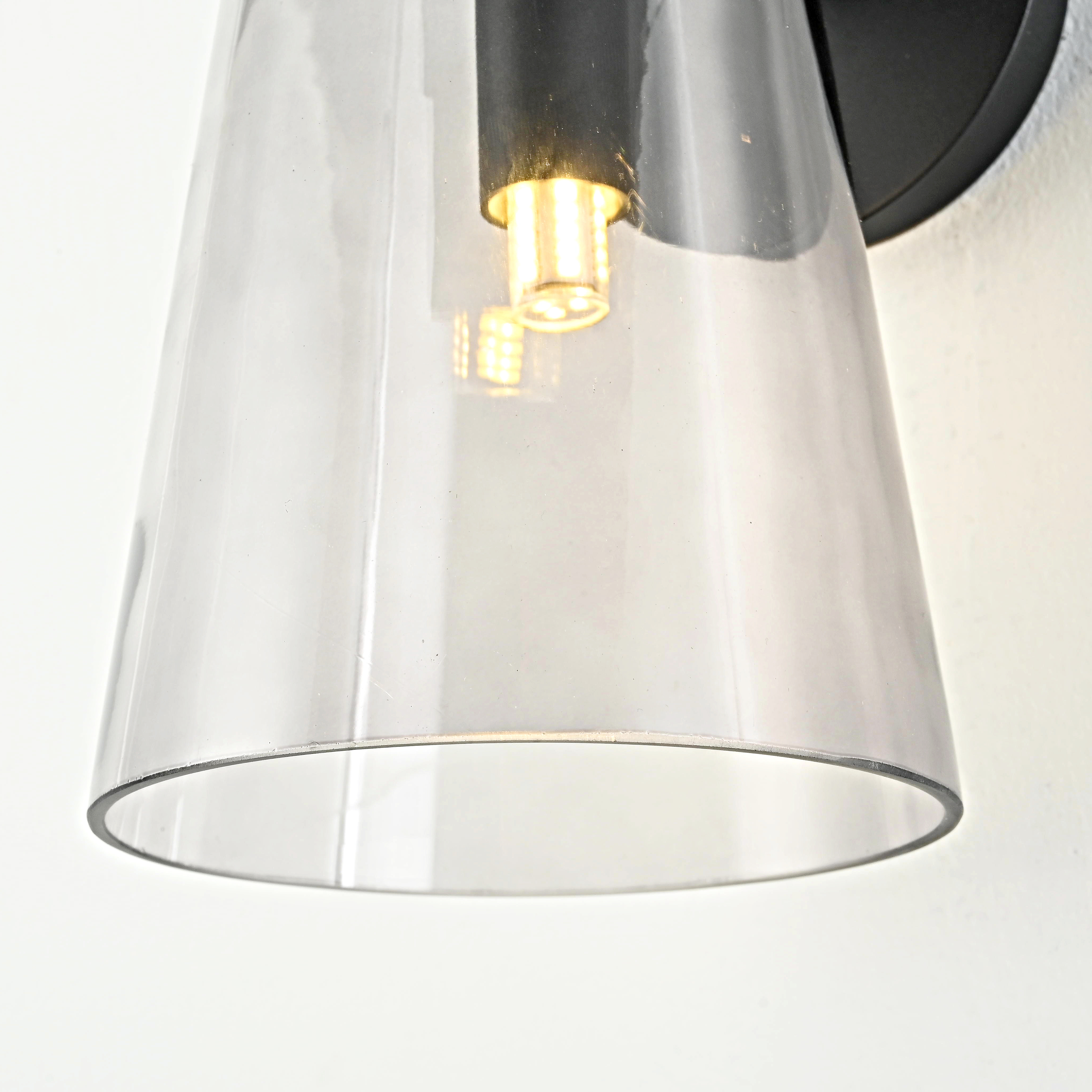 Бра Доми Sconce Smoky 13*13*26 см, 1*G9*40W, ImperiumLoft 44.1074-0, Чёрный