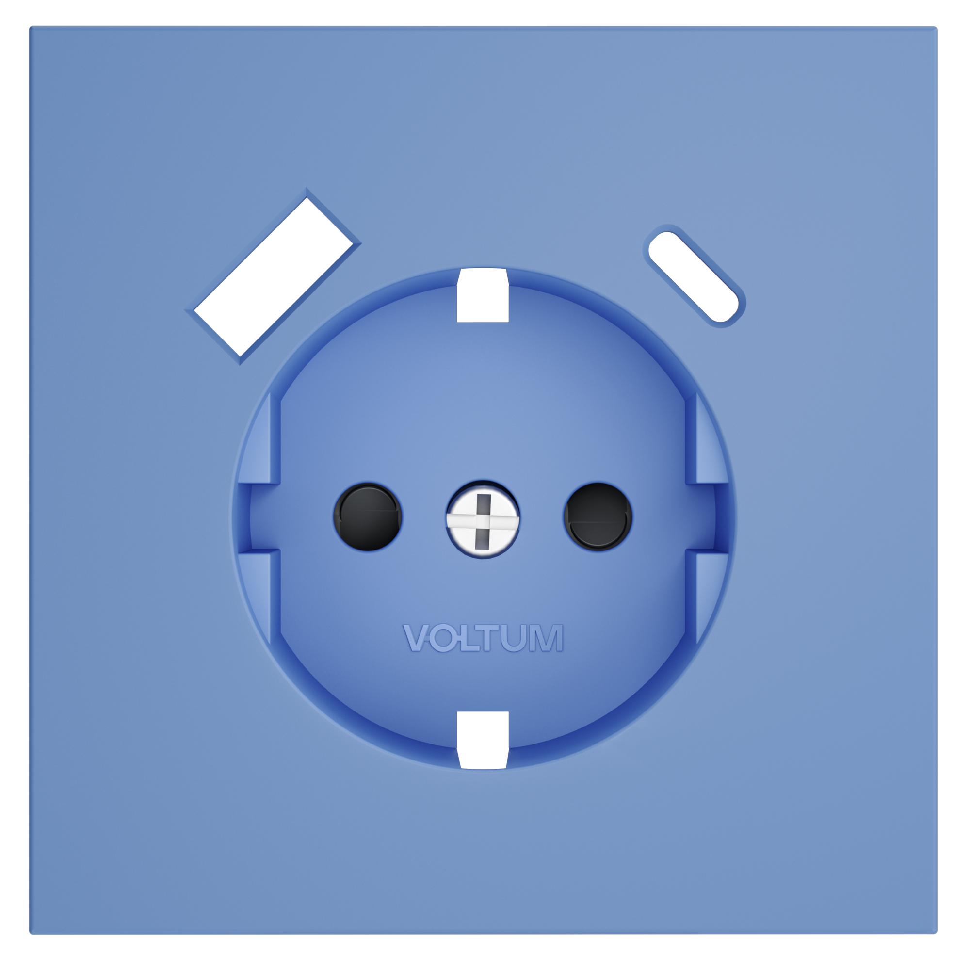 Накладка для розетки с заземлением и защитными шторками, с USB A+C, S70, деним Voltum VLS001015