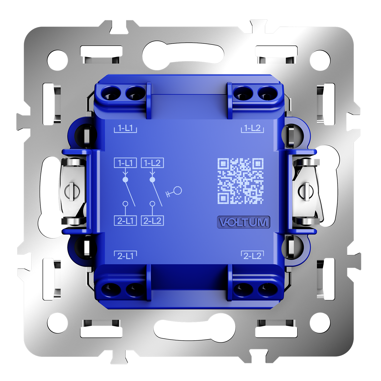 Механизм выключателя двухклавишного 10А, S70 Voltum S70 VLS0201M, Металл