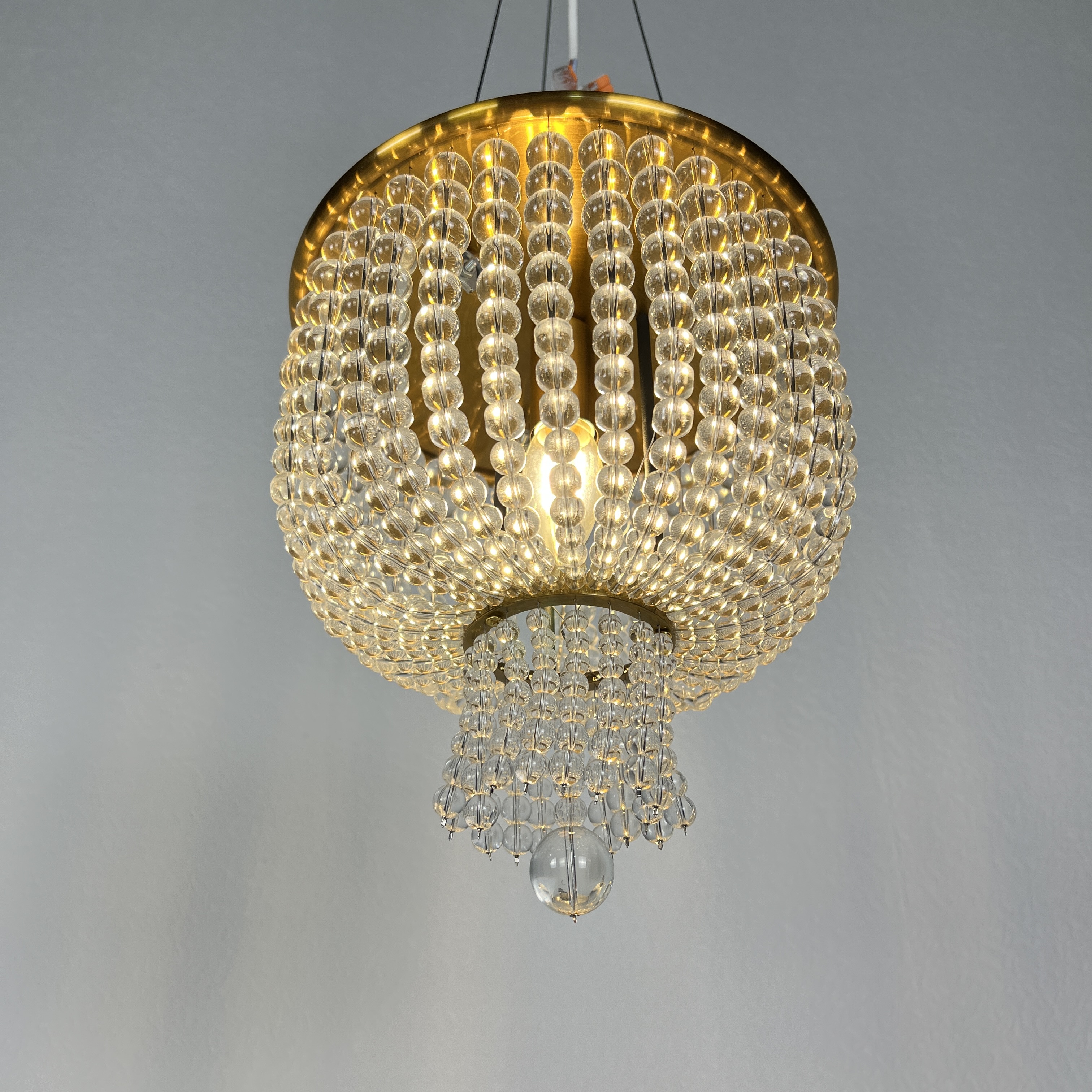 Потолочная люстра JACQUELINE WHITE SCONCE brass 25*25*26 см, 4*E14*40W, ImperiumLoft 44.444, Латунь