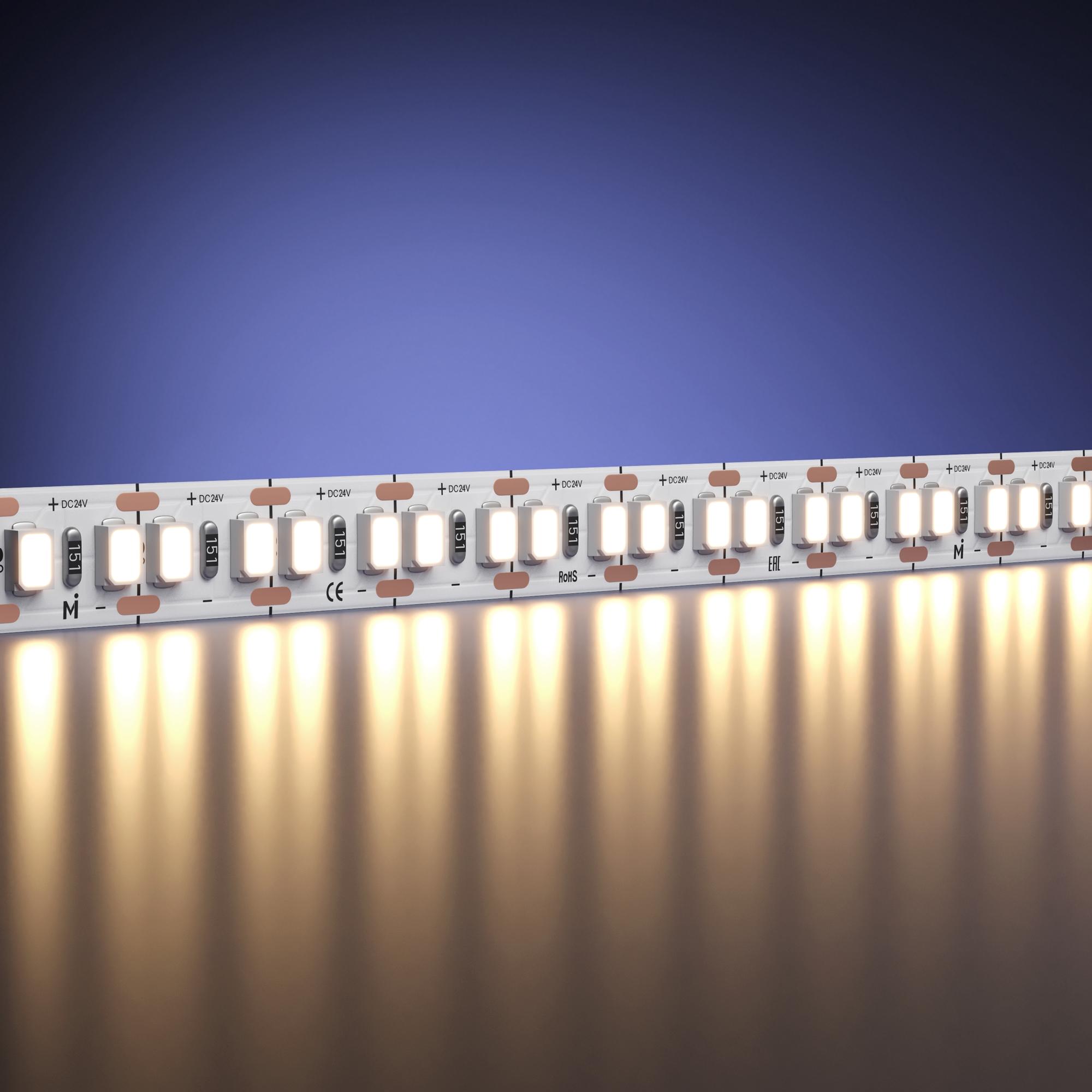 Светодиодная лента  24V 2835 17Вт/м 3000К 5м IP 20 201283 Maytoni Led Strip с малым шагом реза, цена за метр