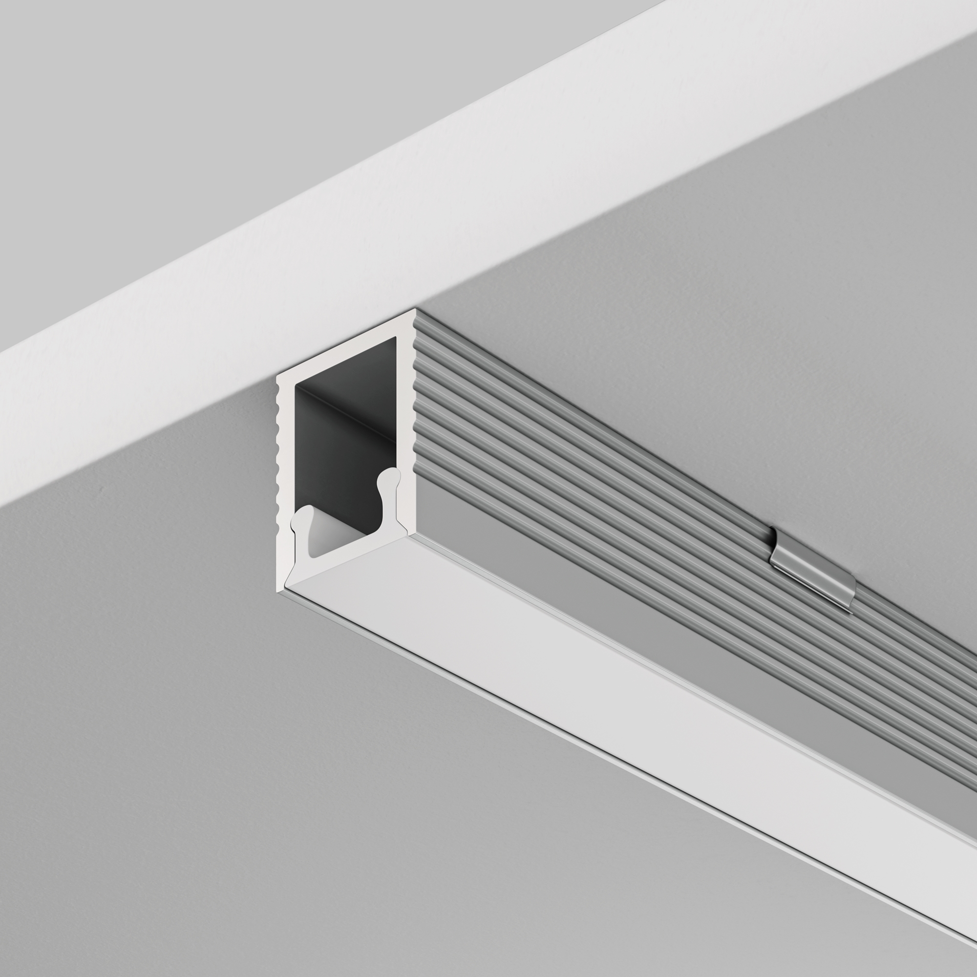 Алюминиевый профиль накладной 8x9 (Серебро, 2 м), ALM-0809-S-2M 631010 Maytoni