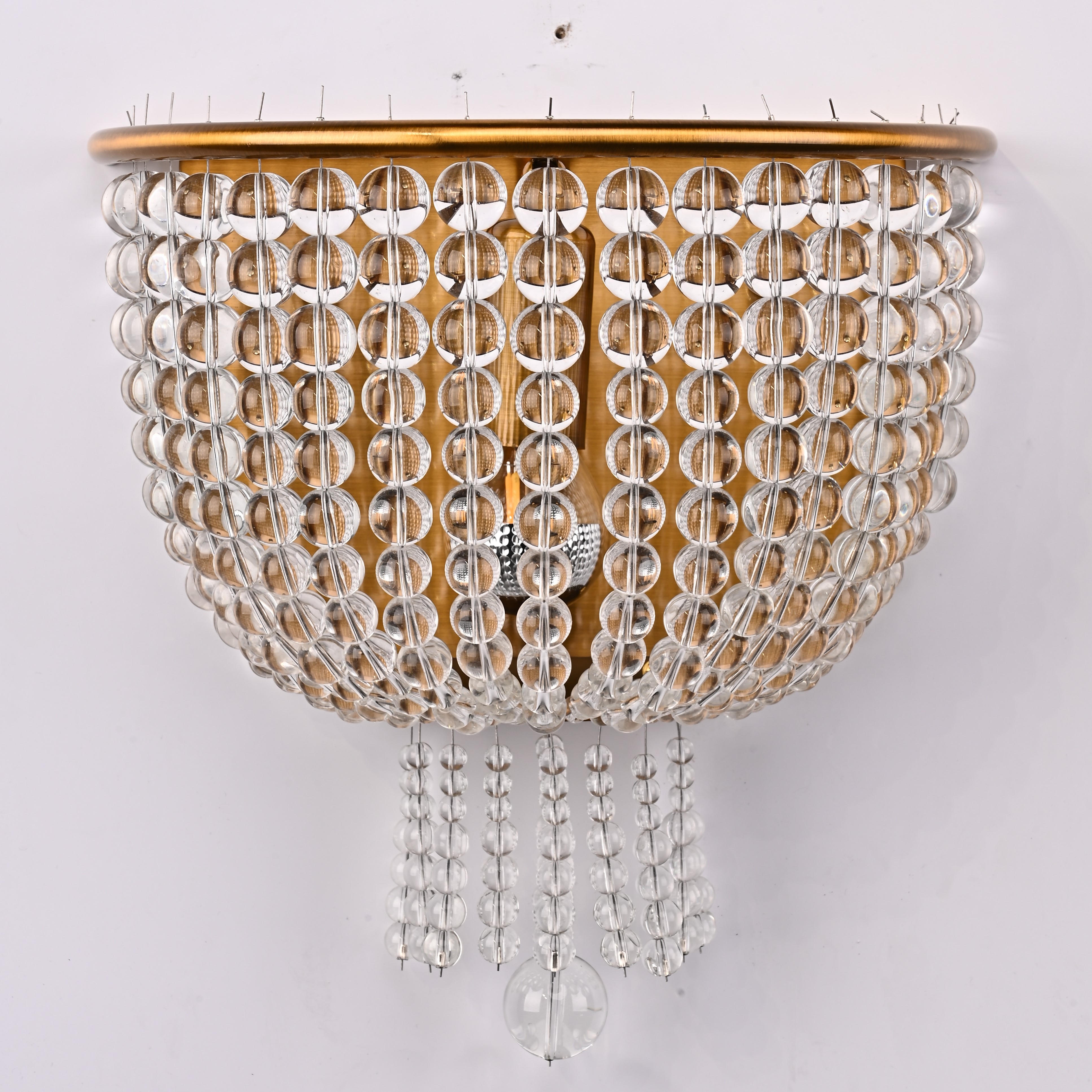 Бра Jacqueline Sconce Brass 25*25*26 см, 1*E14*40W, ImperiumLoft 44.444, Латунь