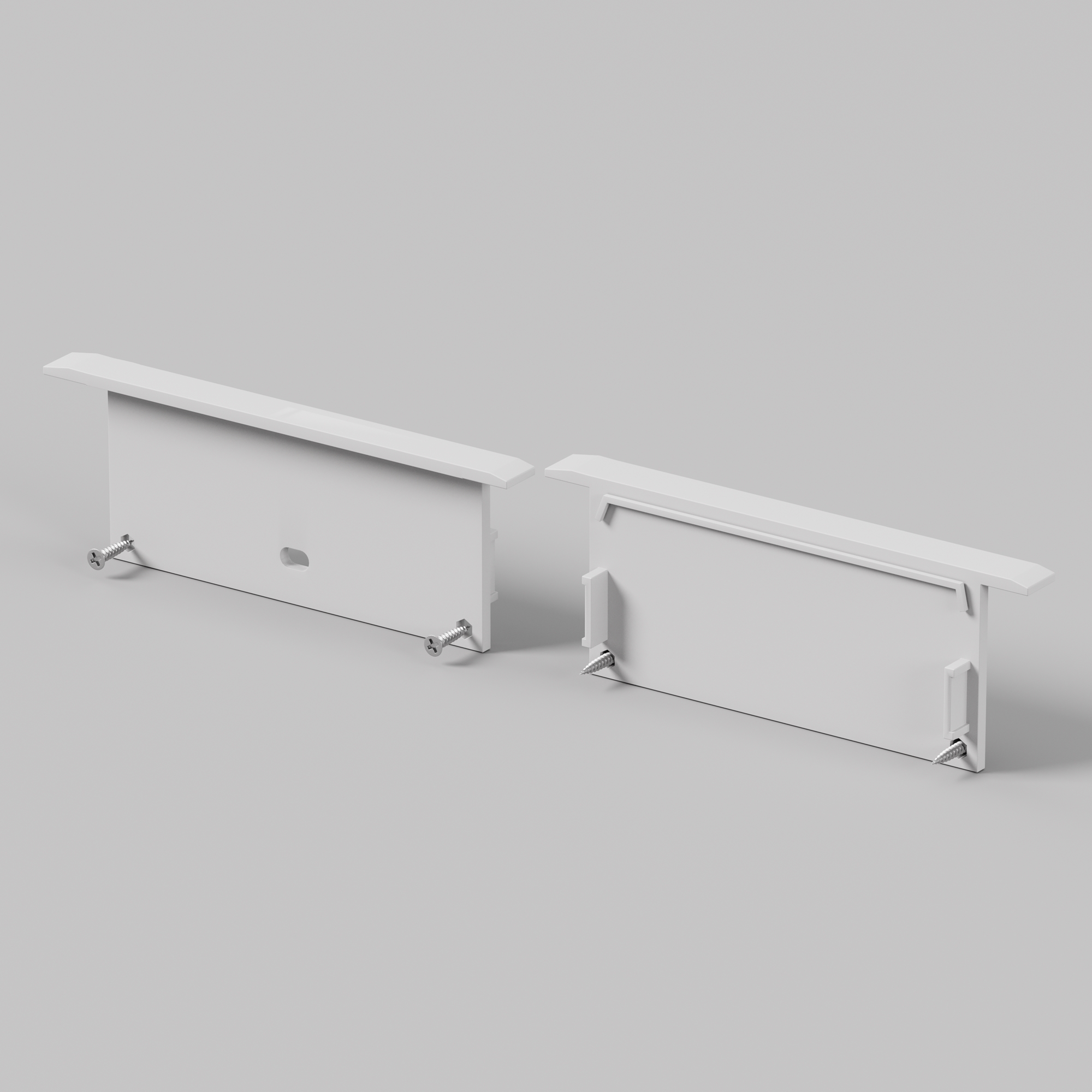 Комплект заглушек (для профиля ALM-8832-S-2M) 2 шт. 642005 Maytoni Led Strip Встраиваемый с накладным фланцем профиль Белый