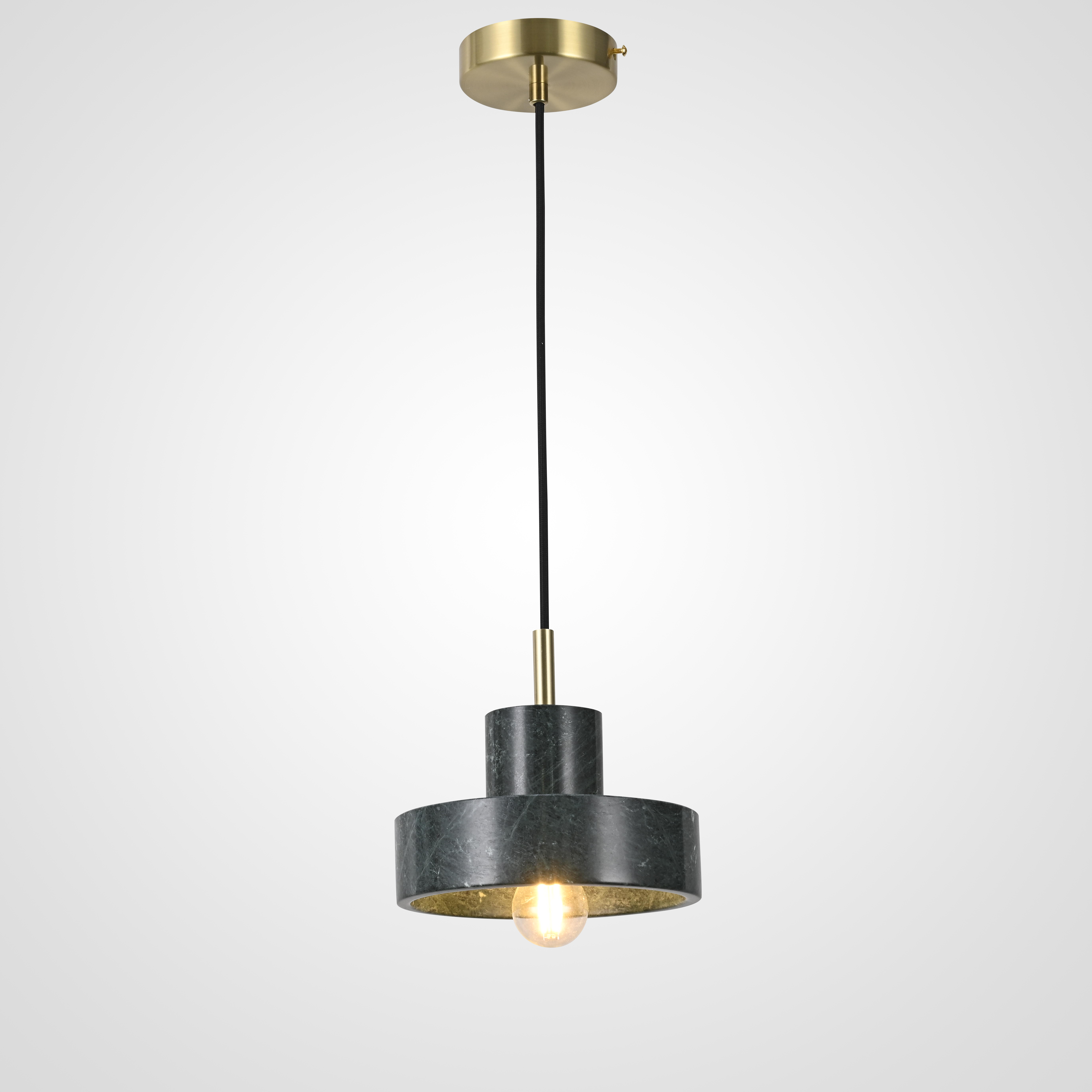 Подвесной светильник STONE PENDANT Green by ImperiumLoft 18*18*25 см, 1*E27*60W, ImperiumLoft MARBLE01, Золотистый