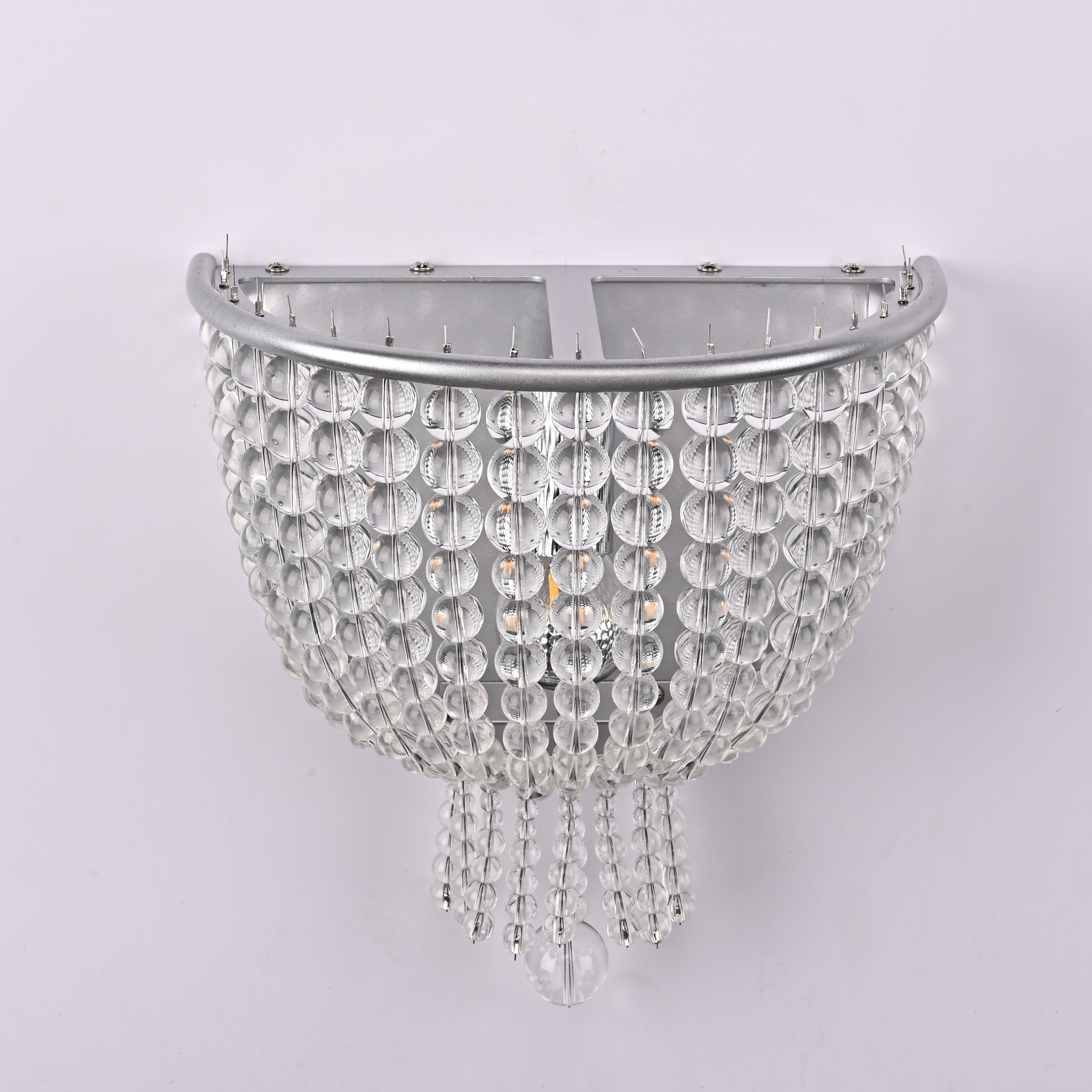 Бра Jacqueline Sconce White 25*25*26 см, 1*E14*40W, ImperiumLoft 44.444, Серебристый, Латунь