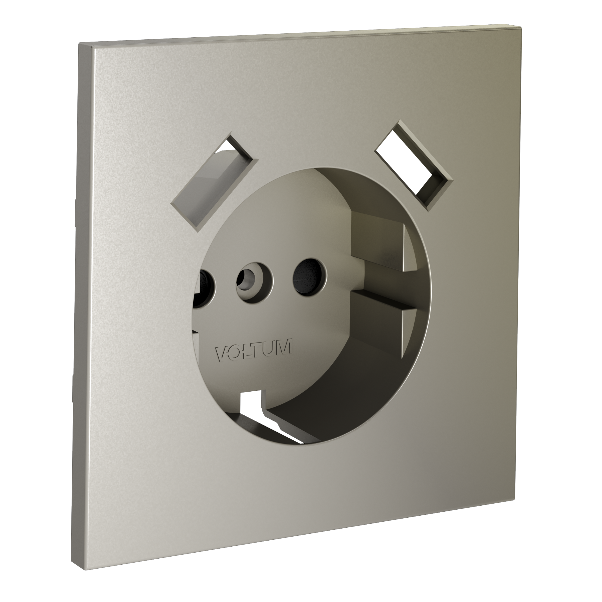 Накладка для розетки с заземлением и защитными шторками, с USB A+A, шелк Voltum S70 VLS000904, Пластик Soft touch