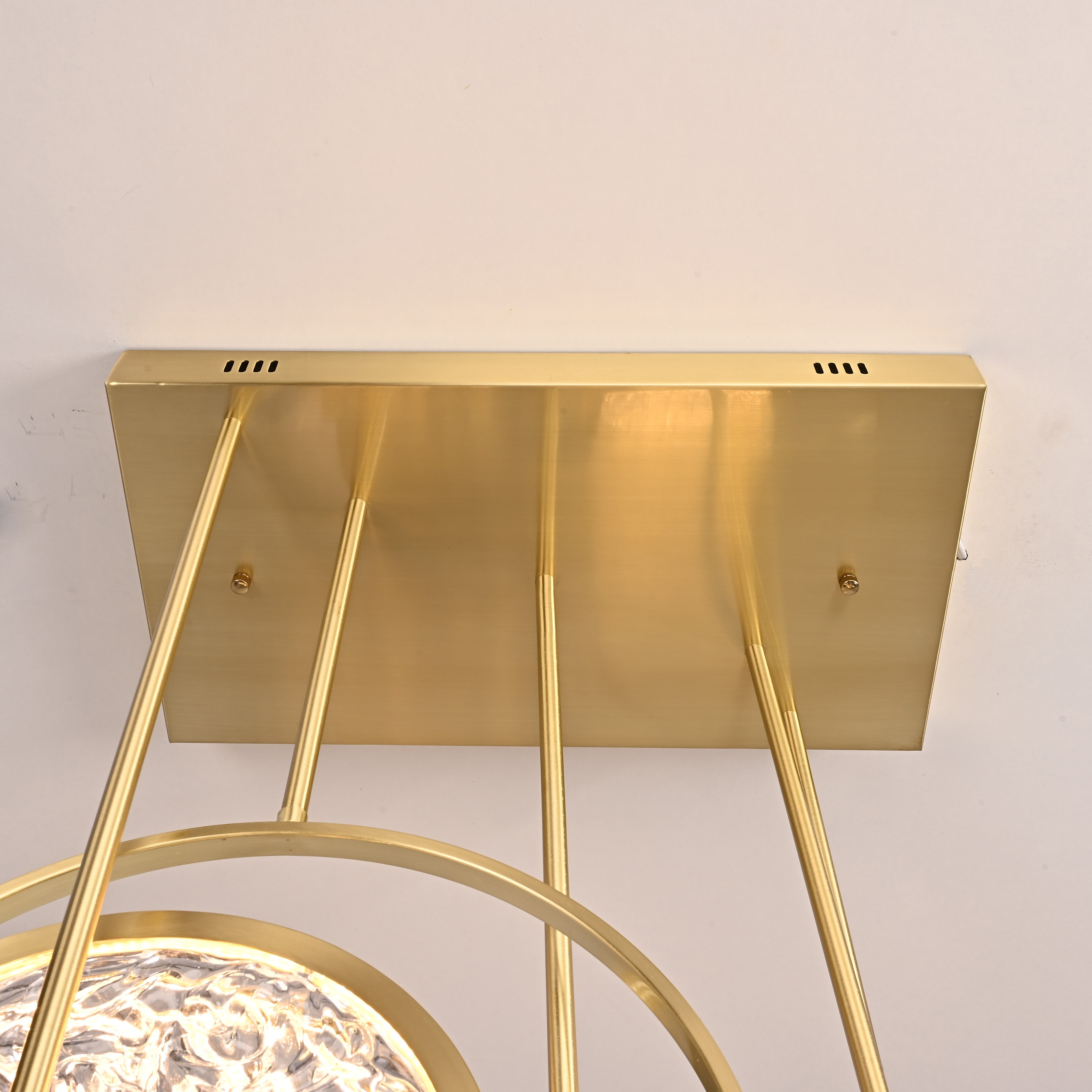 Дизайнерская люстра на штанге ЛУНА lighting collection L60 42*18*18 см, 5*LED*11W, 3000K, ImperiumLoft CAMEO01, Золотистый