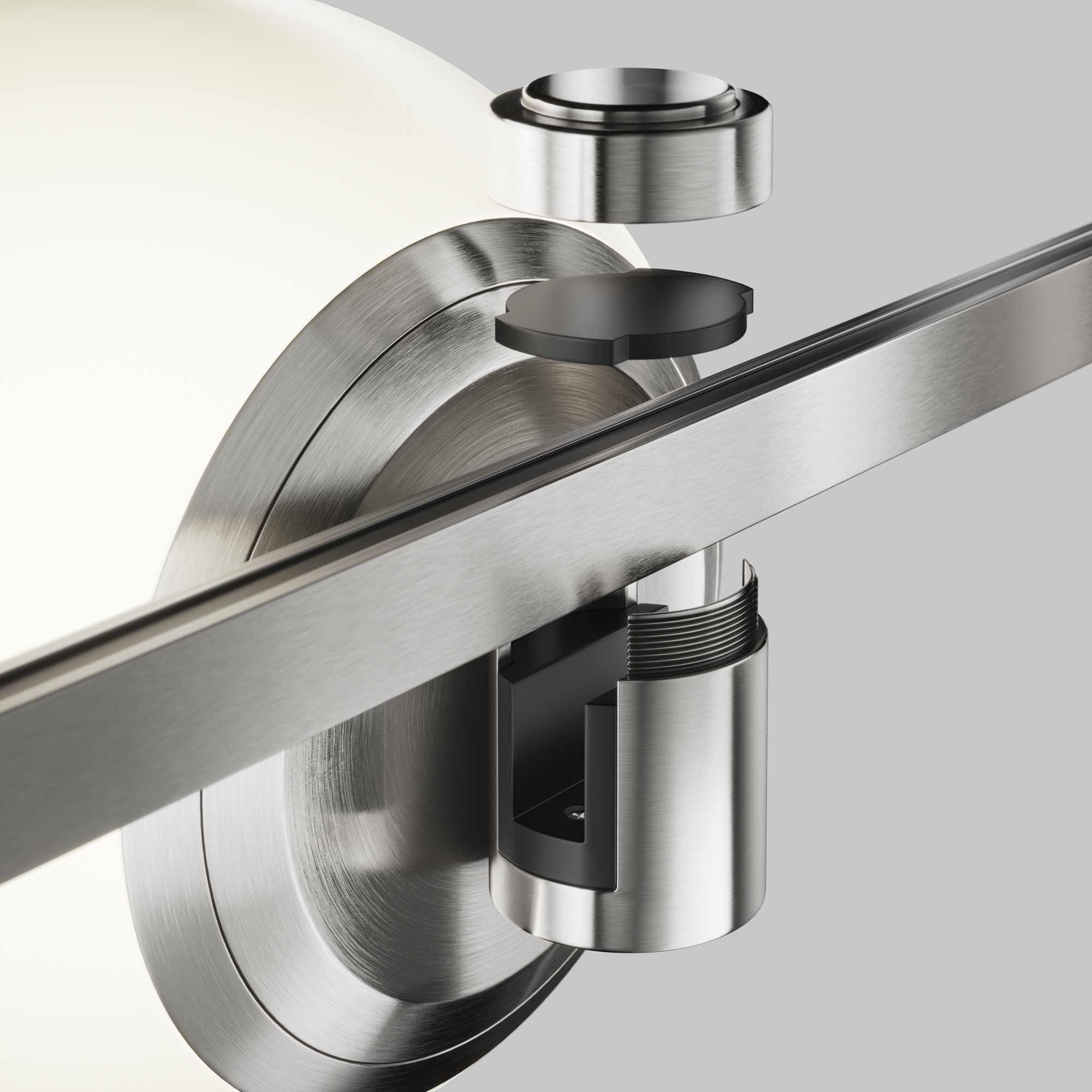 Трековый светильник 16,7*15*-15 см, *LED*8W, 4000K, Maytoni Technical Luna TR229-1-8W4K-PT, Платина