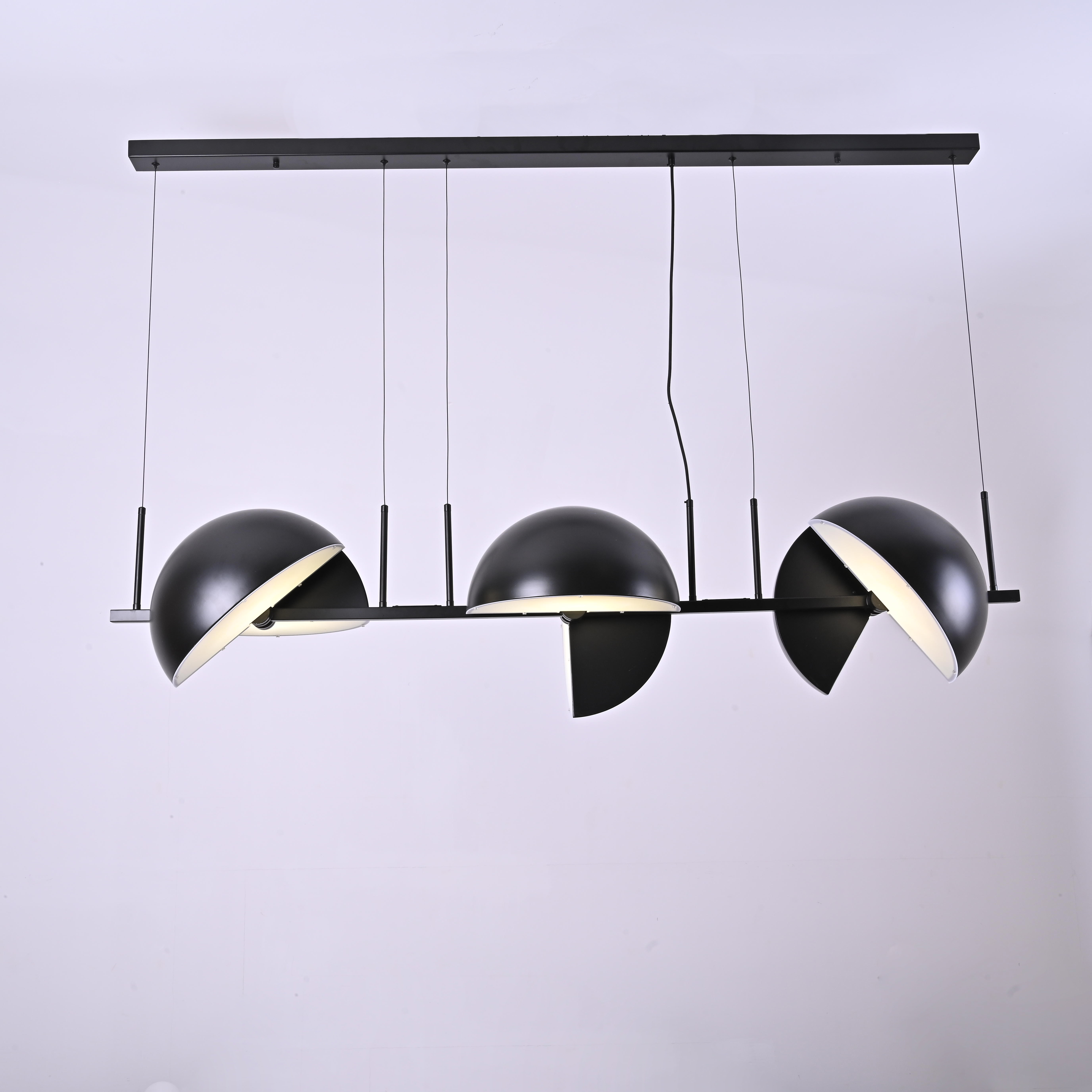 Подвесной светильник Trapeze Triplette by oblure 150*35*37 см, 6*E27*60W, ImperiumLoft 40.962, Чёрный