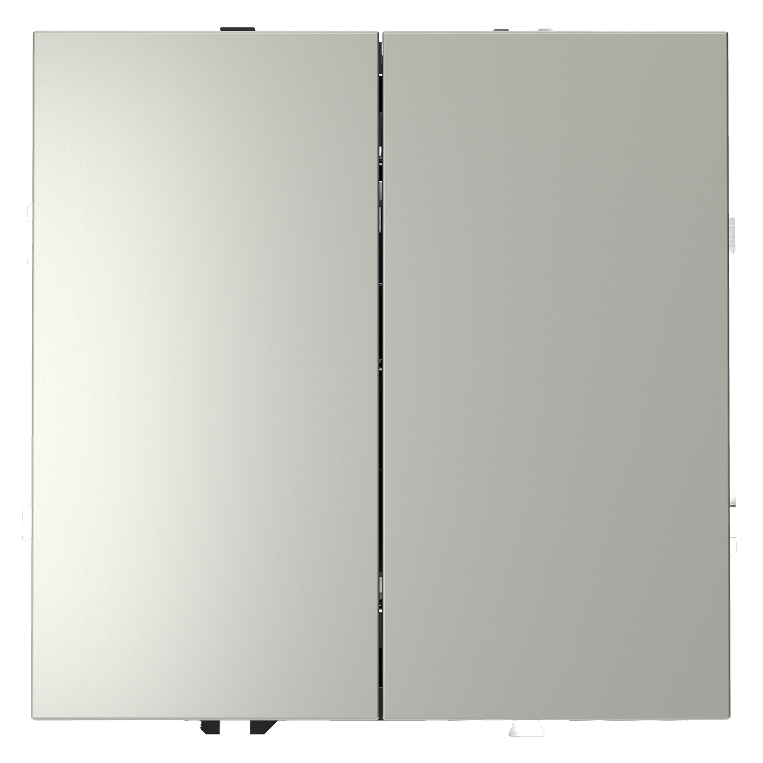 Перекрестный переключатель встраиваемый двухклавишный 10А, сталь Voltum S70 VLS020505, Пластик Soft touch