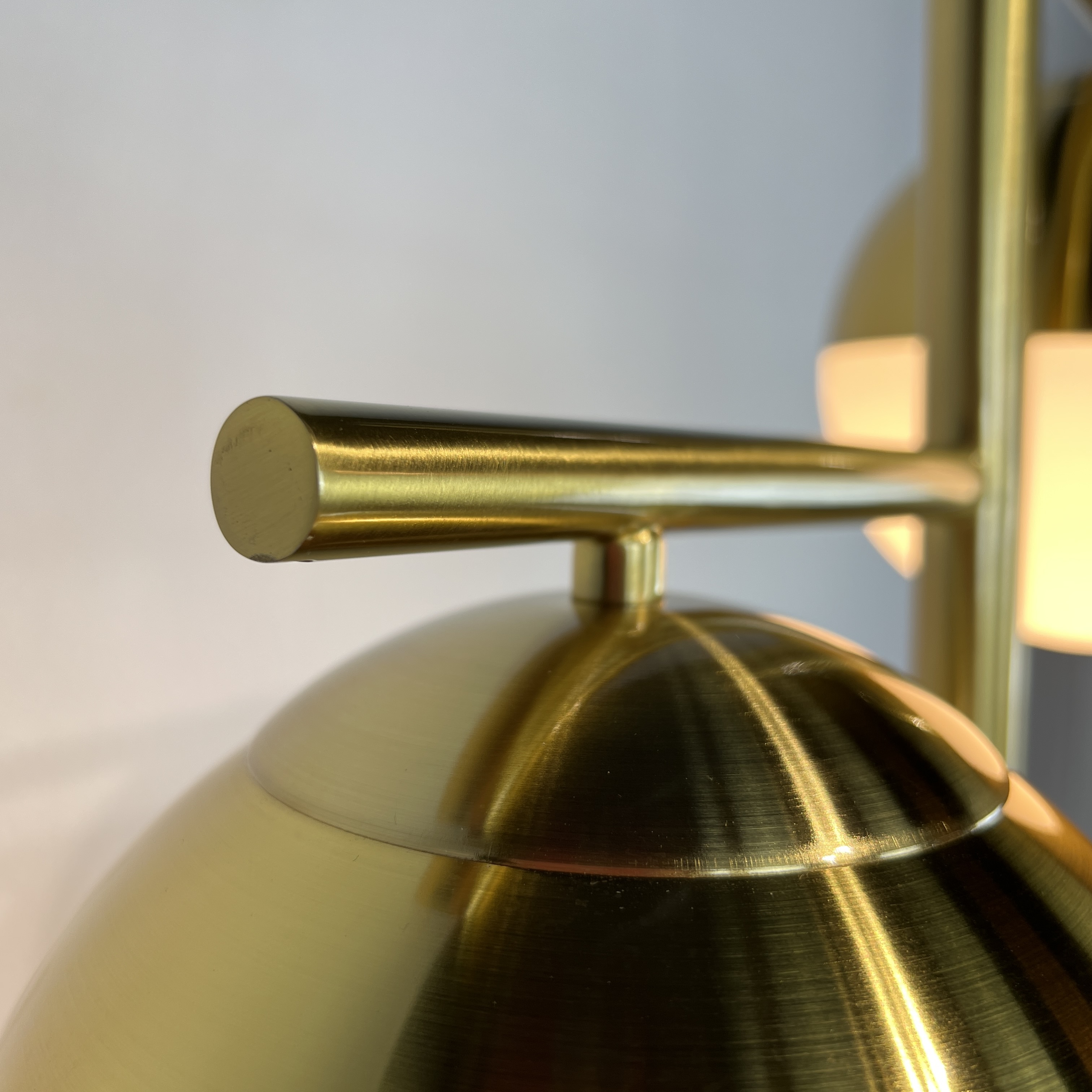 Торшер Geneva Glass Floor Lamp Triple 28*28*163 см, 3*E27*60W, ImperiumLoft 41.114-0, Белый, Латунь