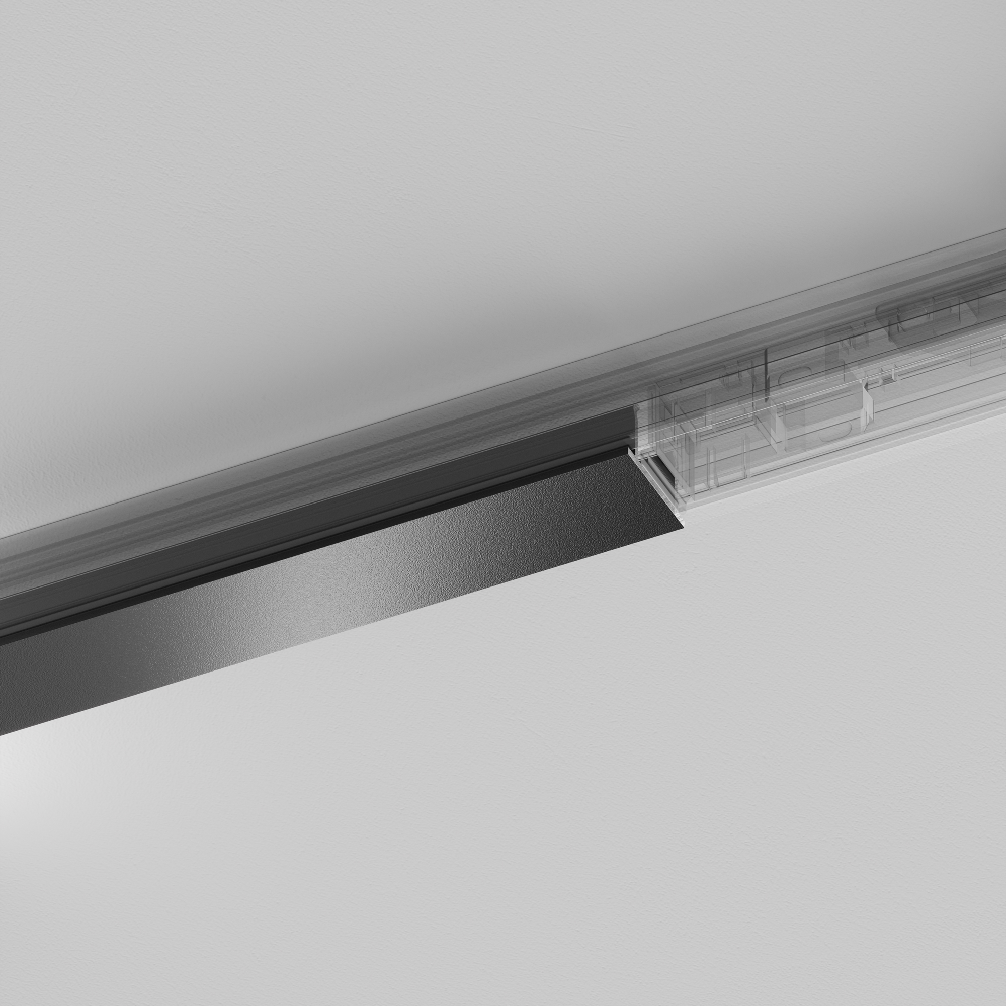 Декоративная накладка 1шт Exility X, черная 100*2*1 см, Maytoni Technical  TRA239DC-1B, Черный