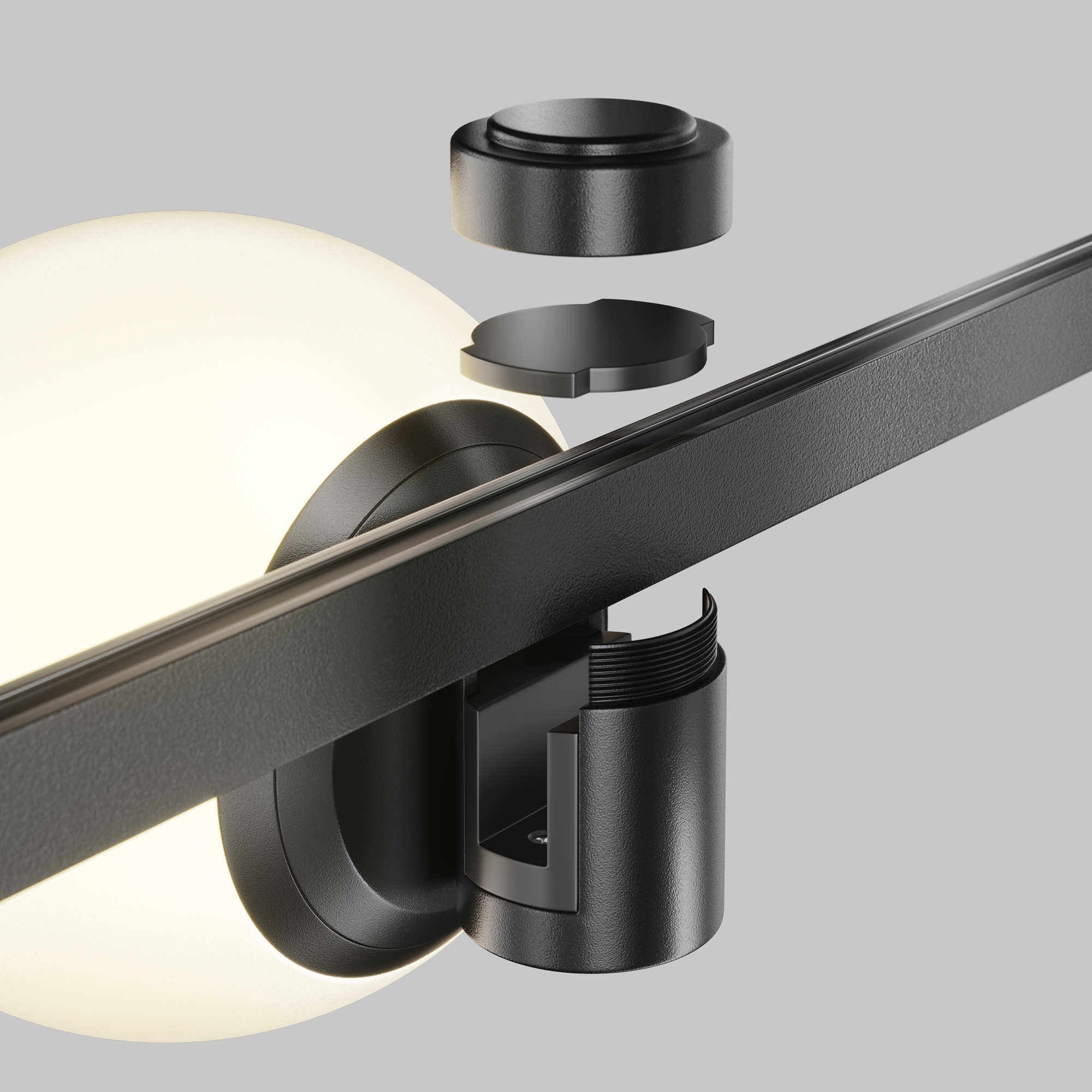 Трековый светильник 12,4*10*-10 см, *LED*5W, 3000K, Maytoni Technical Luna TR229-1-5W3K-B, Черный
