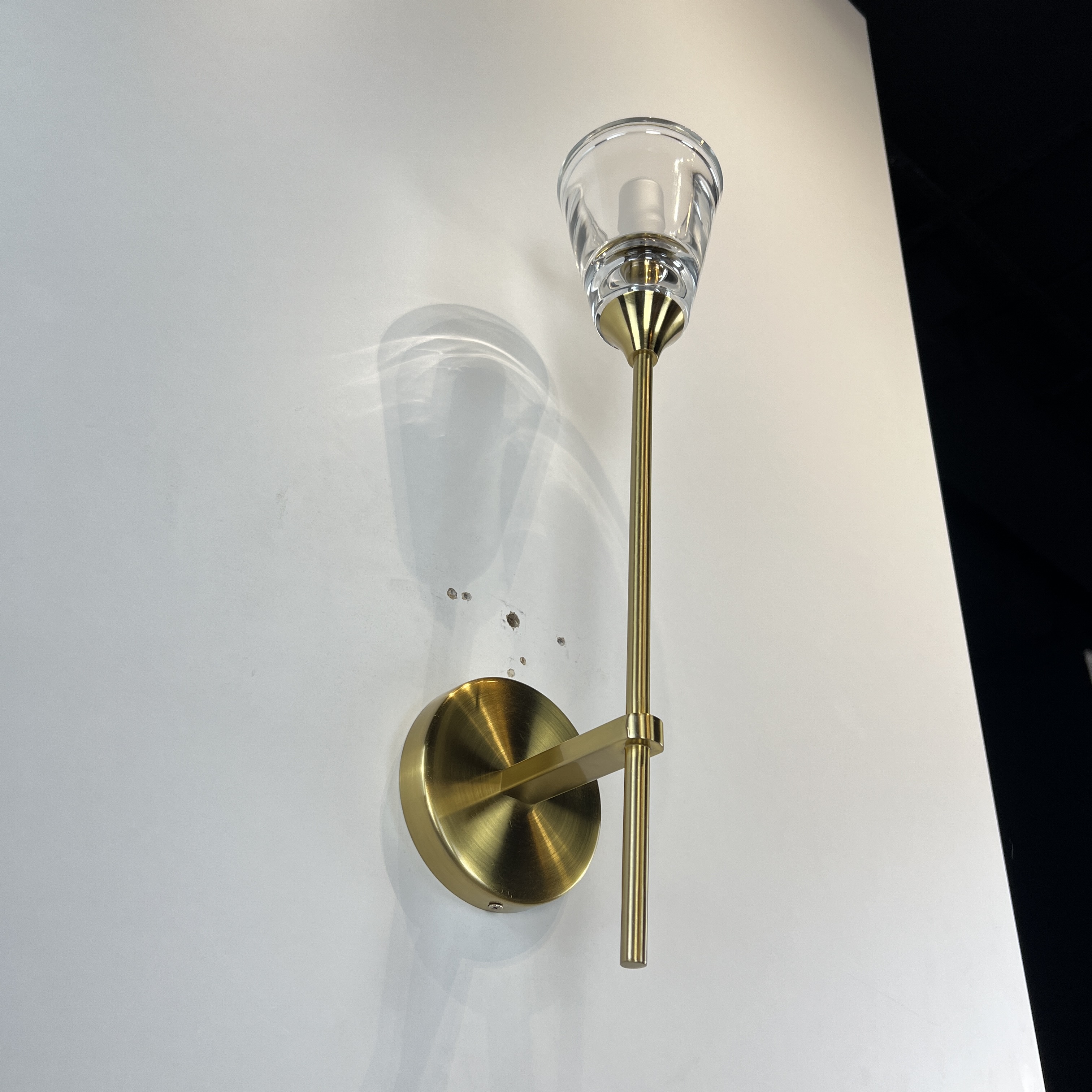 Бра TORCHE DE VERRE wall lamp 10*10*51 см, 1*G9*40W, ImperiumLoft 44.394, Латунь