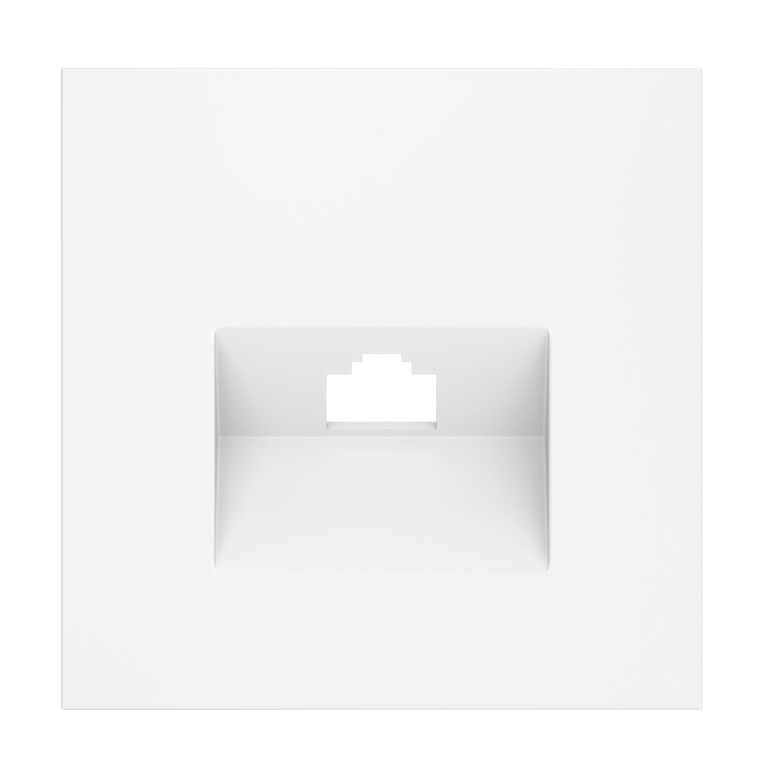 Накладка для розетки компьютерной RJ45 кат.6, белый матовый Voltum S70 VLS001302, Пластик Soft touch