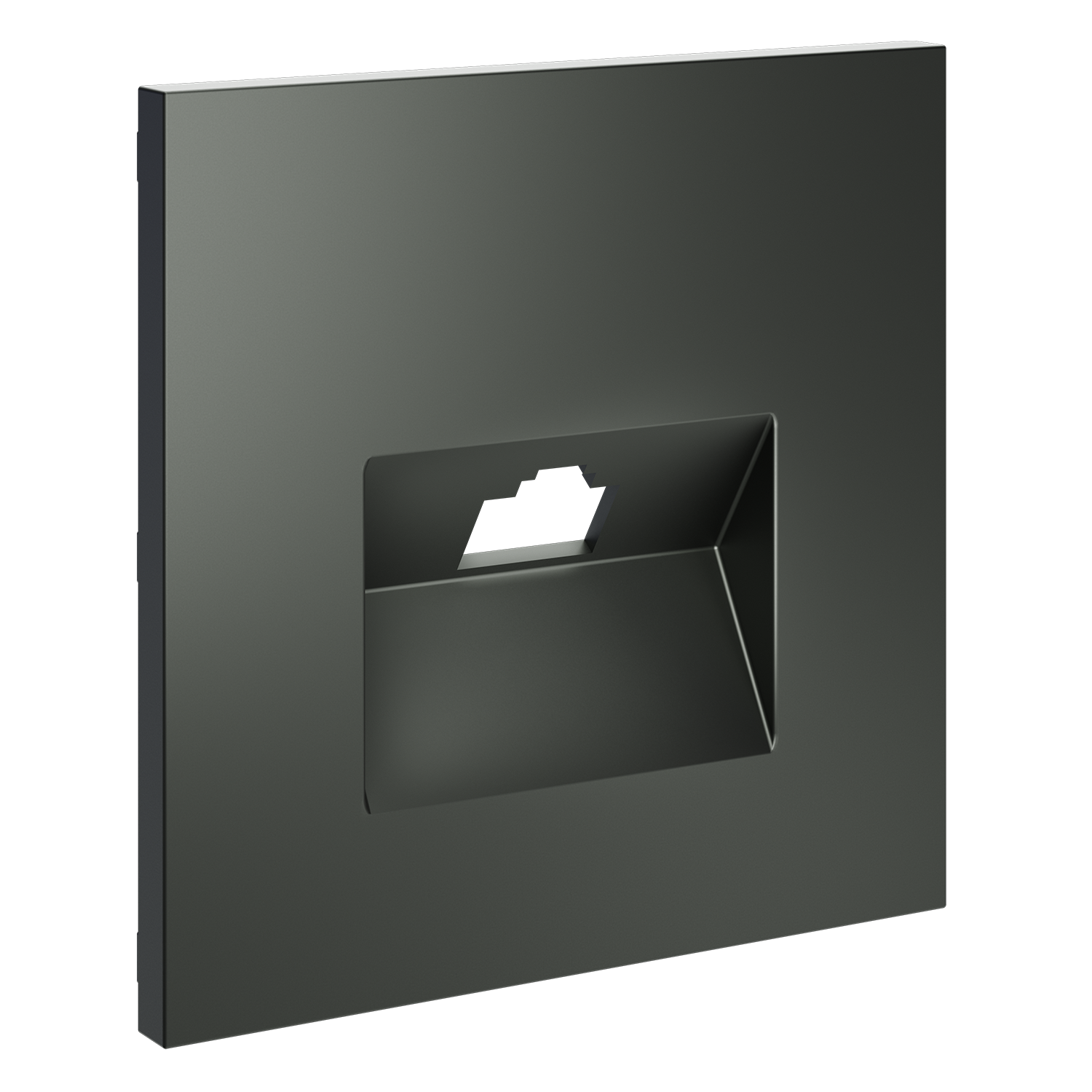 Накладка для розетки компьютерной RJ45 кат.6, титан Voltum S70 VLS001306, Пластик Soft touch