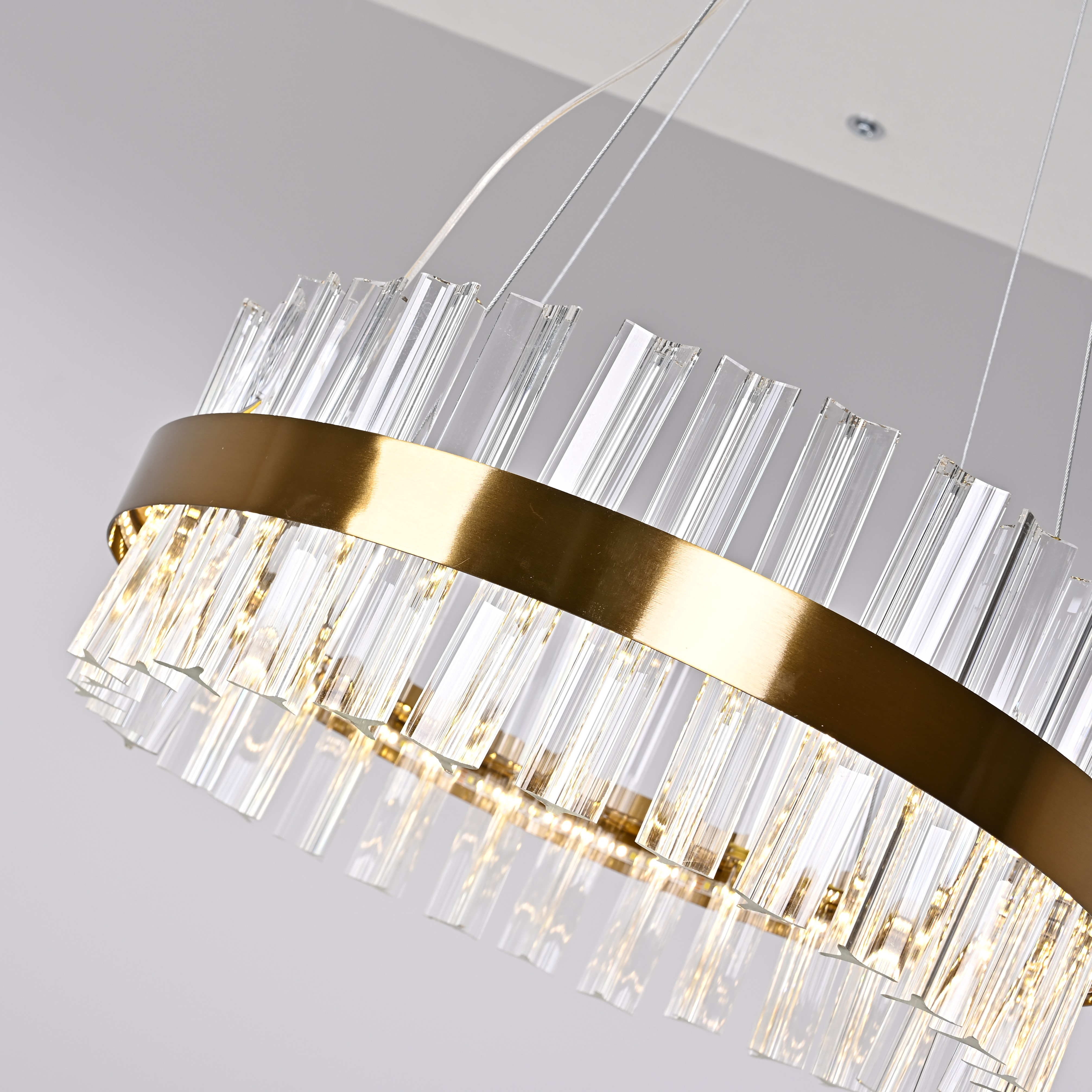 Подвесная люстра Saturno Not Baroncelli Suspension D40 40*40*18 см, 1*LED*20W, ImperiumLoft 40.1643-0, Золотистый