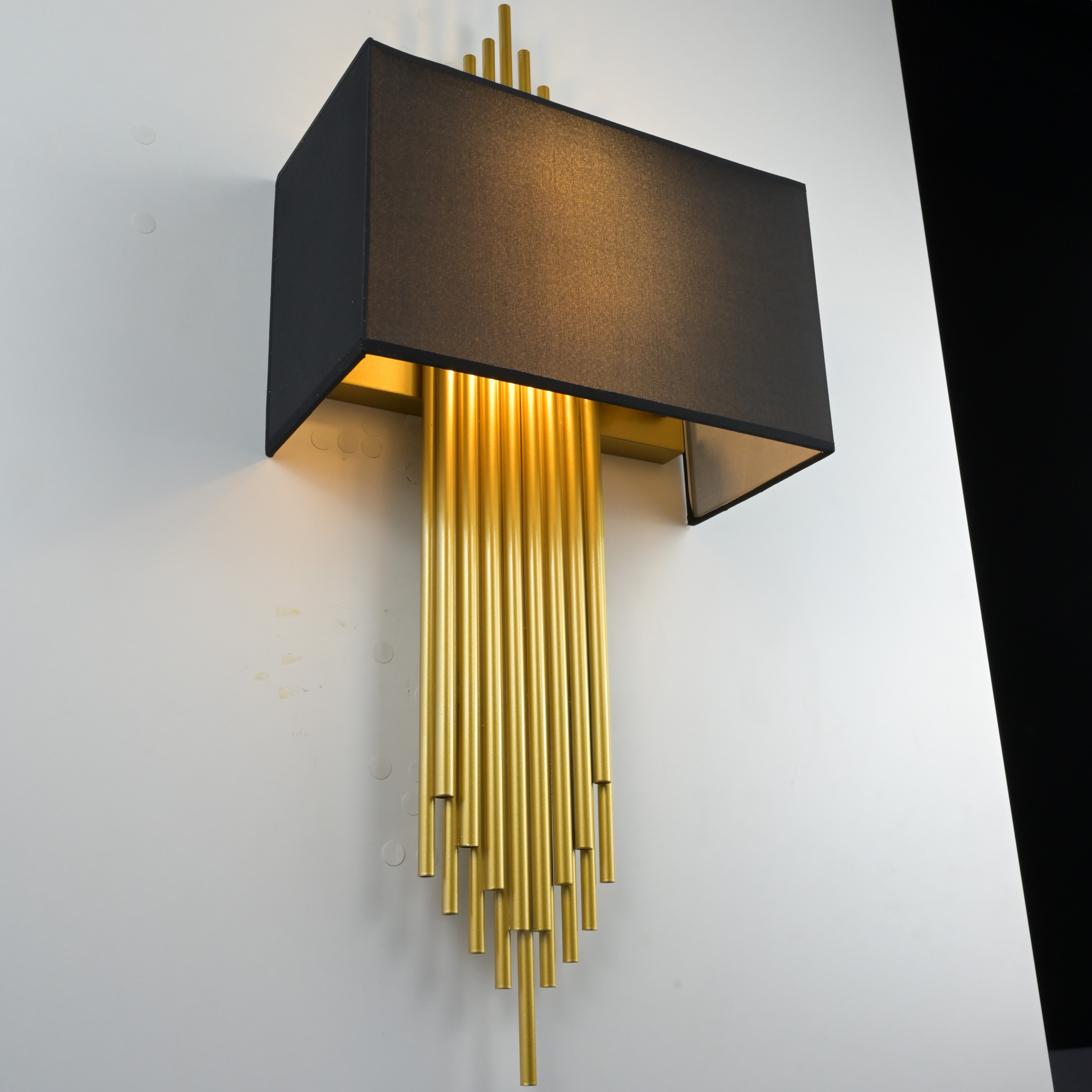 Бра Sohne CG 90-0009 FIORE Black H75 W32 32*32*75 см, 2*E14*40W, 3000K, ImperiumLoft 44.29, Золотистый