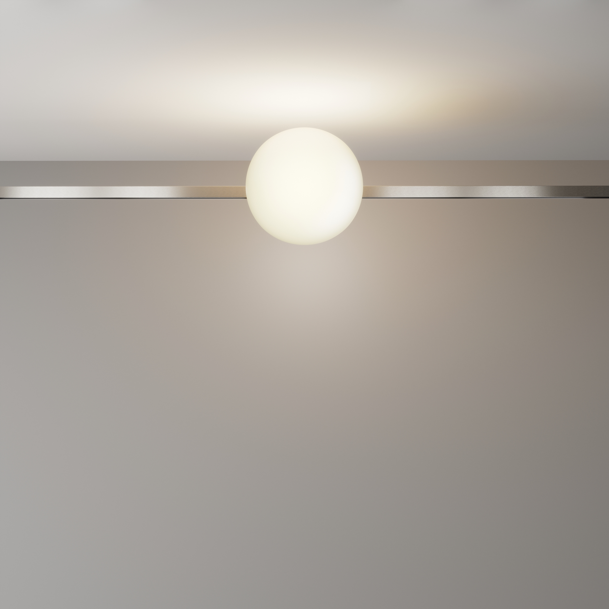 Трековый светильник 16,7*15*-15 см, *LED*8W, 3000K, Maytoni Technical Luna TR229-1-8W3K-PT, Платина