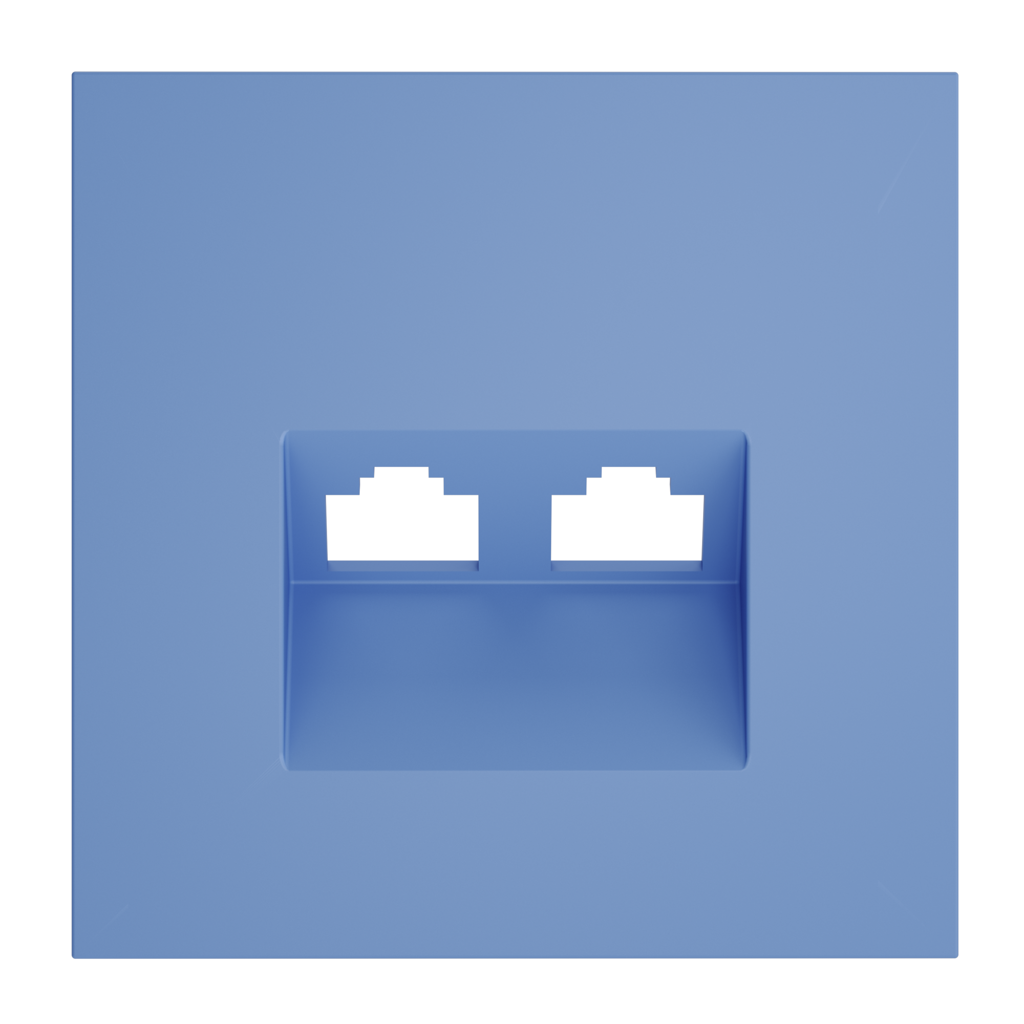 Накладка для розетки компьютерной двойной RJ45+RJ45 кат.6, S70, деним Voltum VLS001415