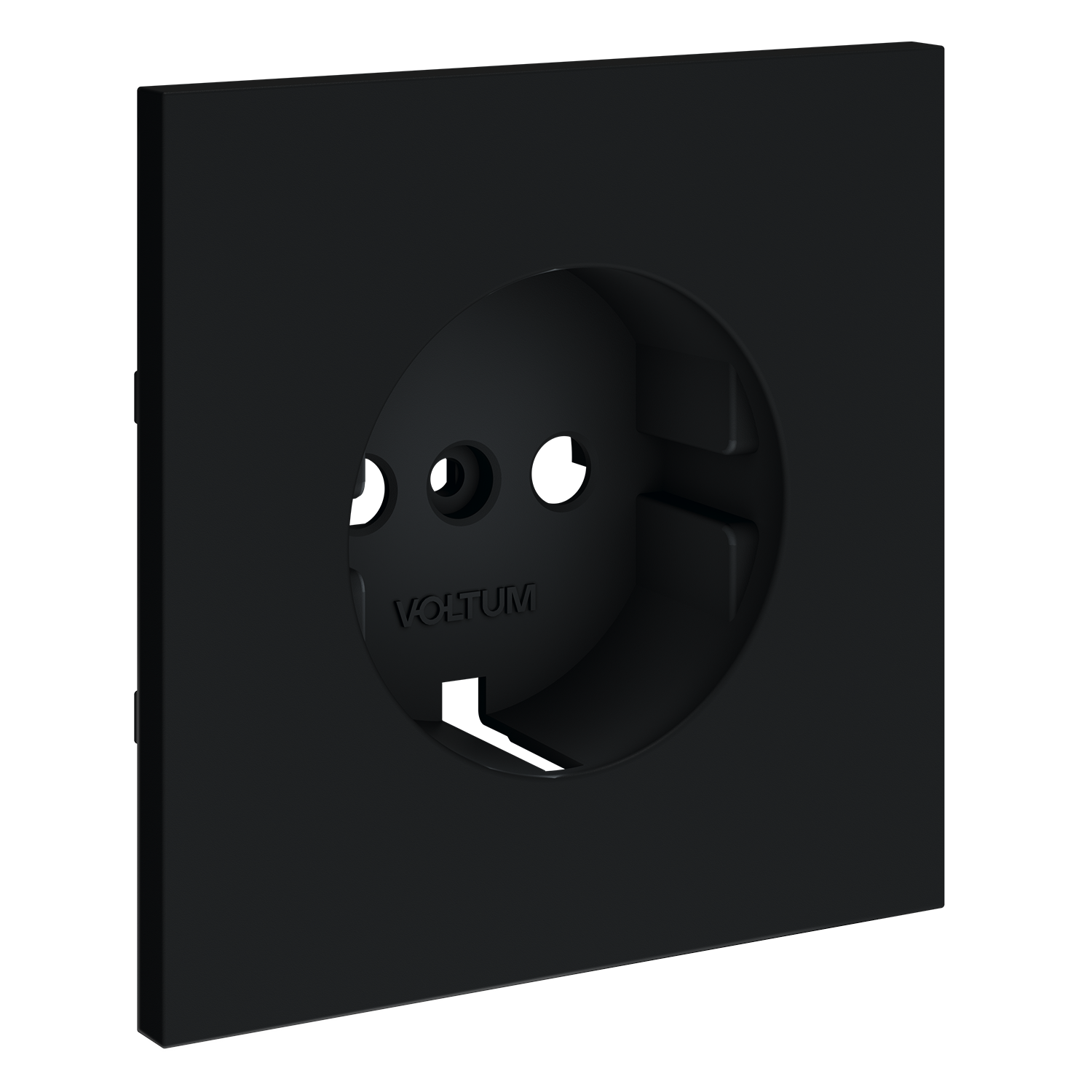 Накладка для розетки с заземлением, графит Voltum S70 VLS000607, Пластик Soft touch