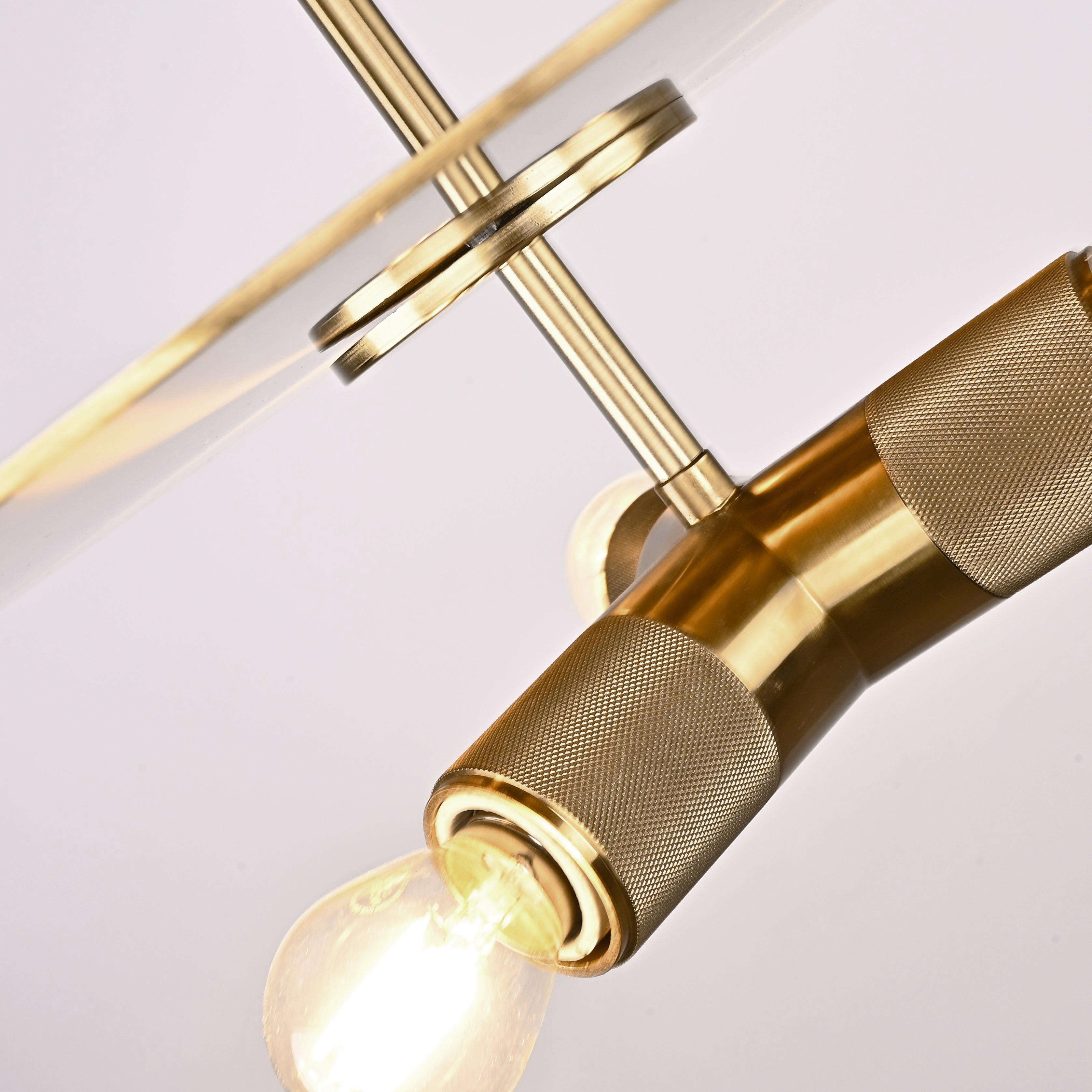 Люстра RH Utilitaire Disk Triple Pendant Brass 46*46*21 см, 3*E27*60W, ImperiumLoft 40.2339, Латунь