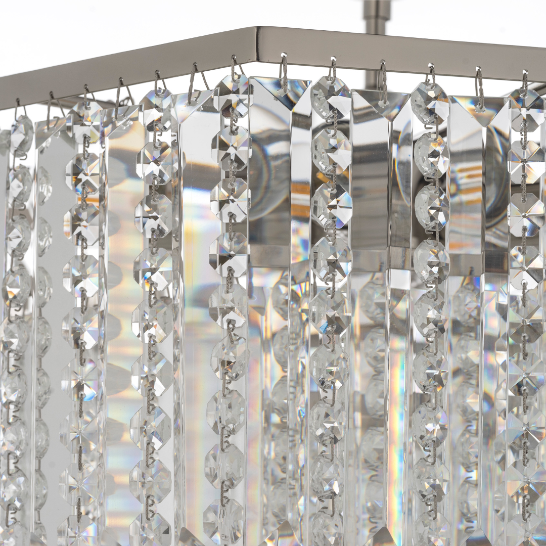 Люстра потолочная *40*21 см, 6*E27*60W, Arti Lampadari Loreto Nickel Loreto E 1.5.40.105 N, никель