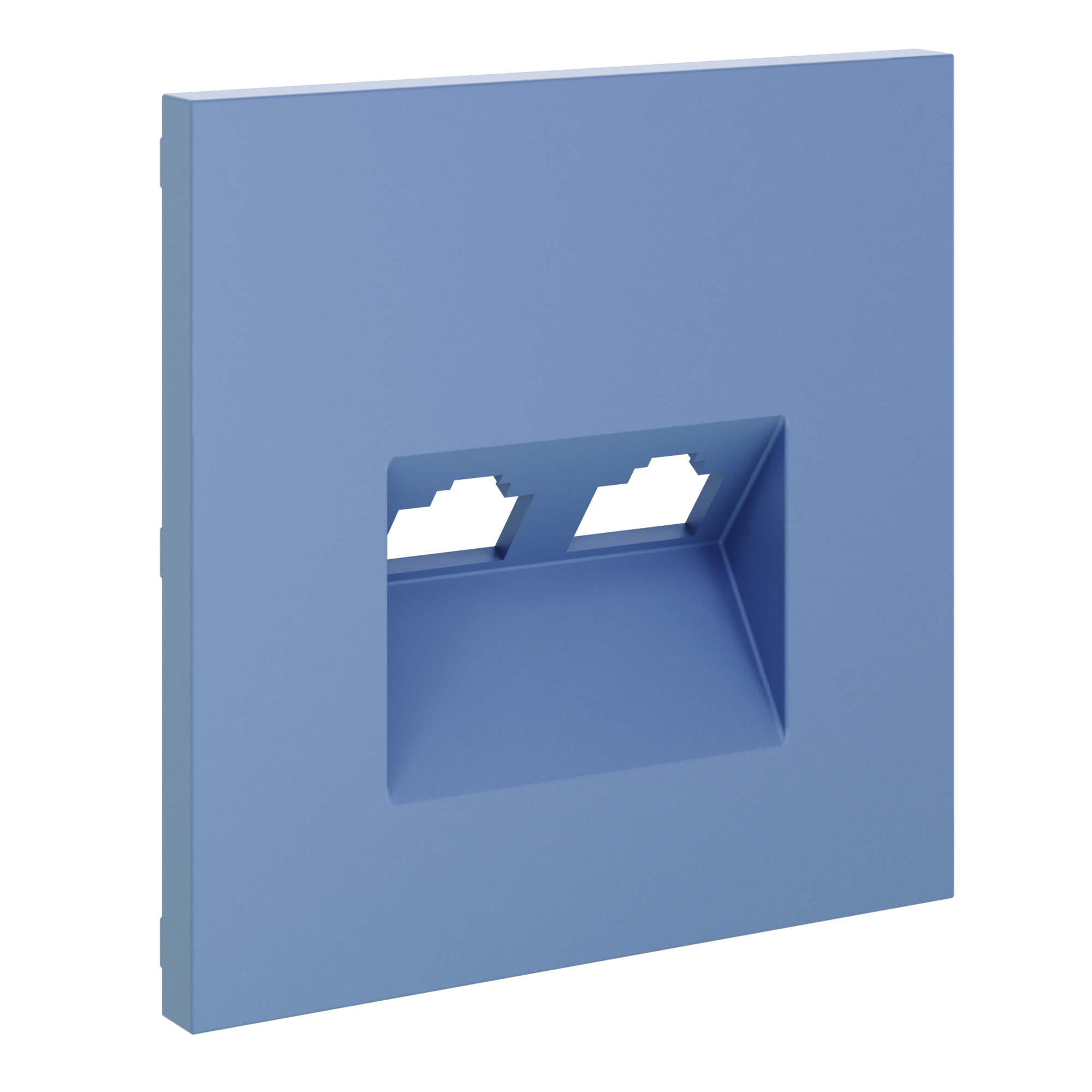 Накладка для розетки компьютерной двойной RJ45+RJ45 кат.6, S70, деним Voltum VLS001415