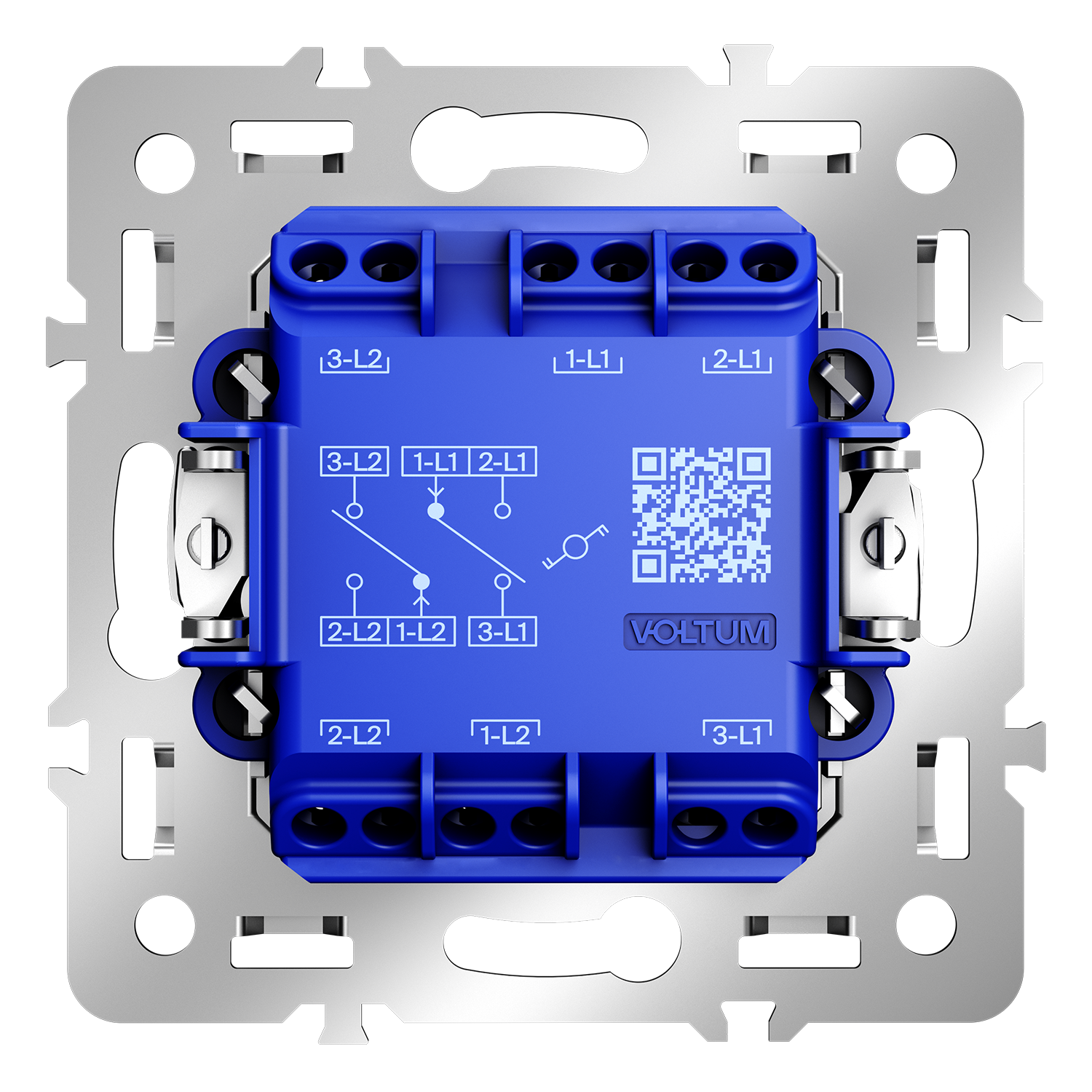 Механизм проходного переключателя двухклавишного 10А, S70 Voltum S70 VLS0203M, Металл