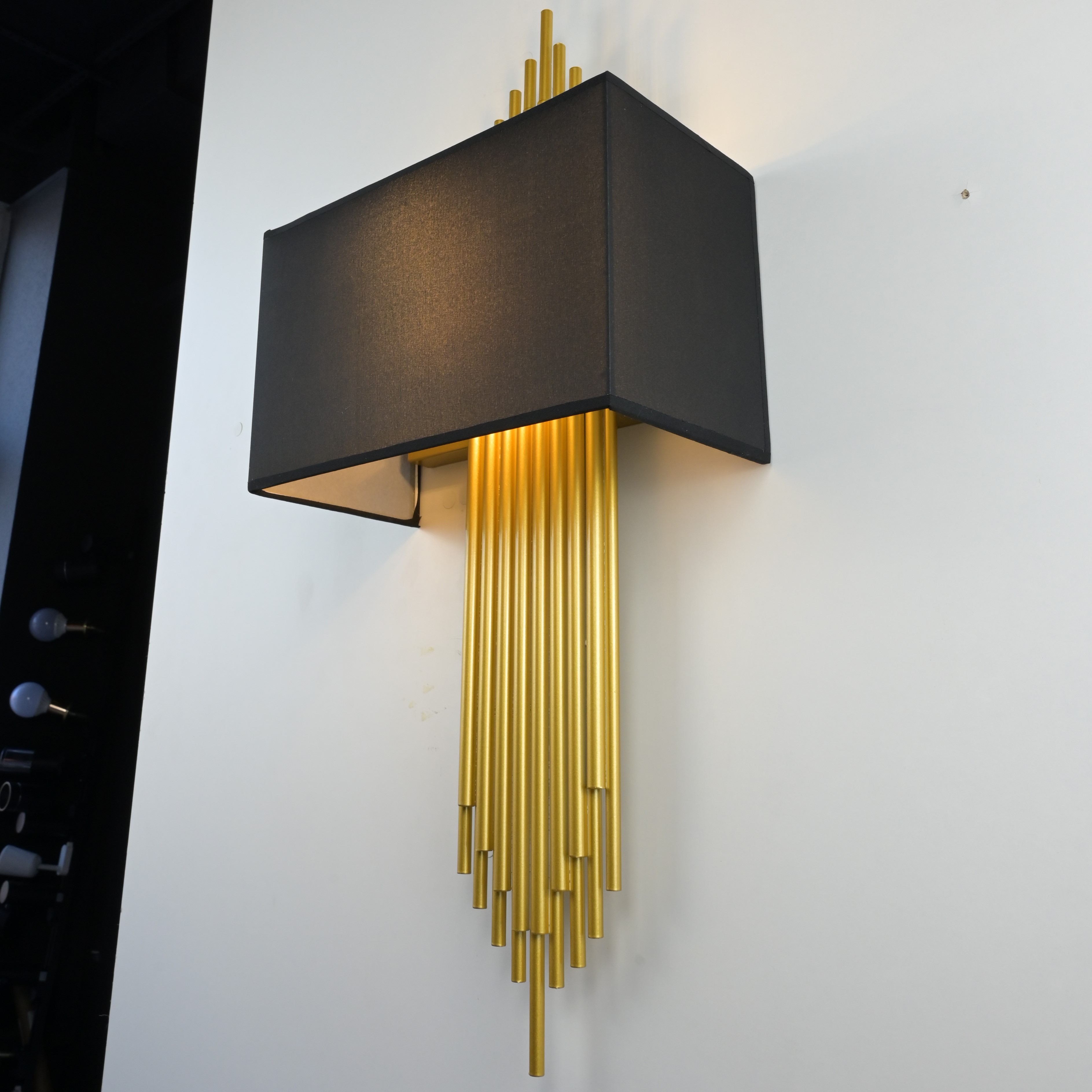 Бра Sohne CG 90-0009 FIORE Black H75 W32 32*32*75 см, 2*E14*40W, 3000K, ImperiumLoft 44.29, Золотистый
