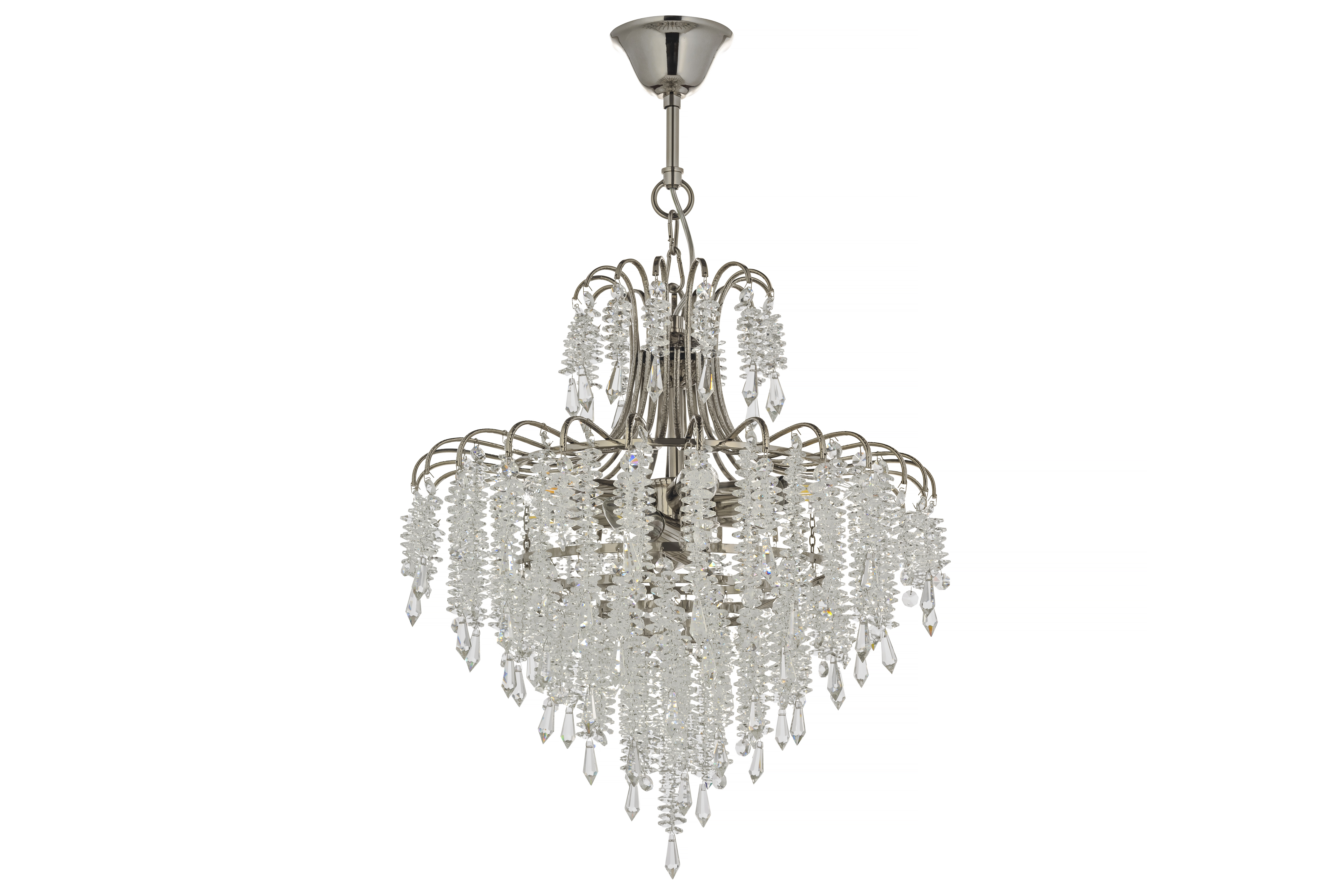 Люстра подвесная *50*50 см, 8*E14*40W, Arti Lampadari Erli Nickel Erli E 1.5.50.105 N, никель