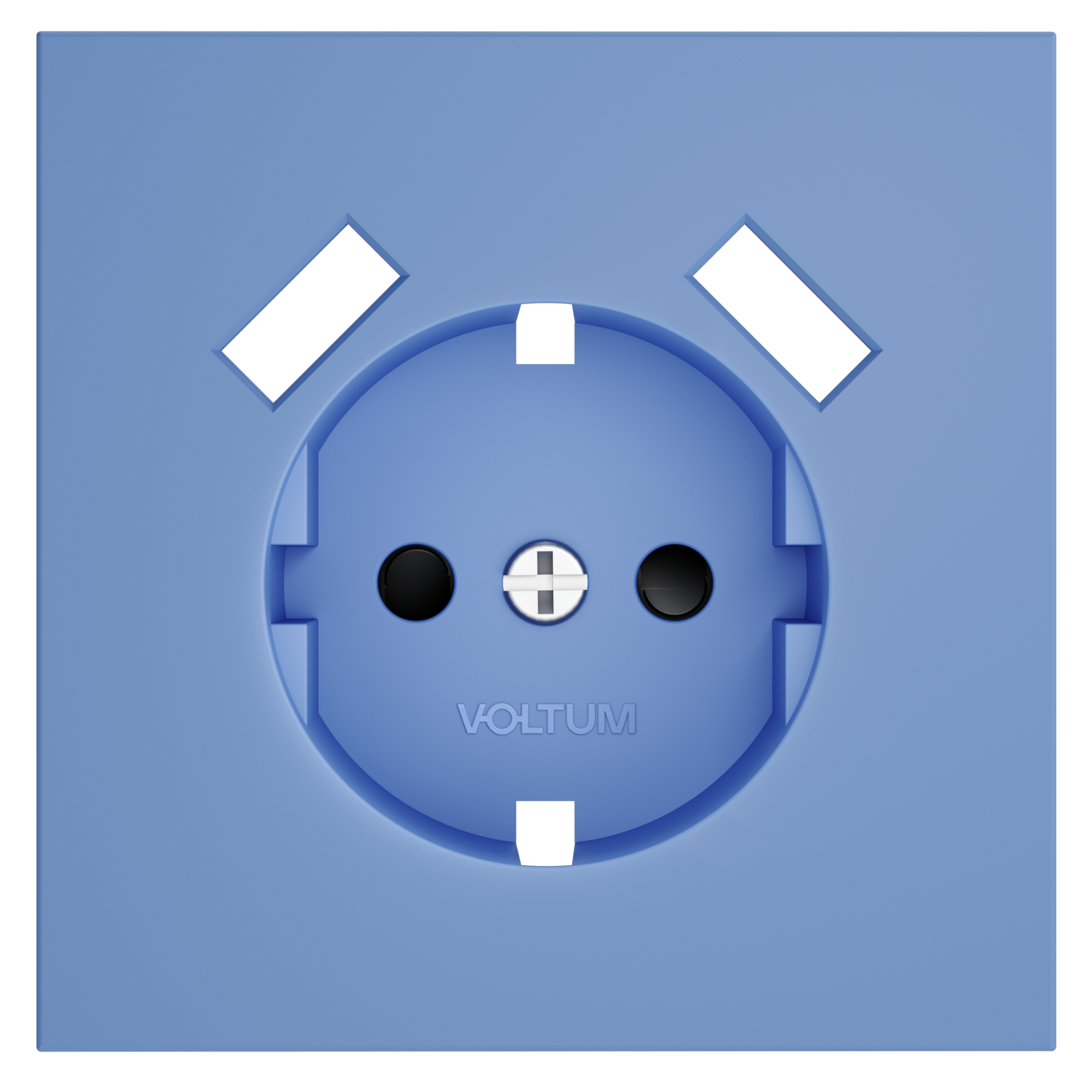 Накладка для розетки с заземлением и защитными шторками, с USB A+A, S70, деним Voltum VLS000915