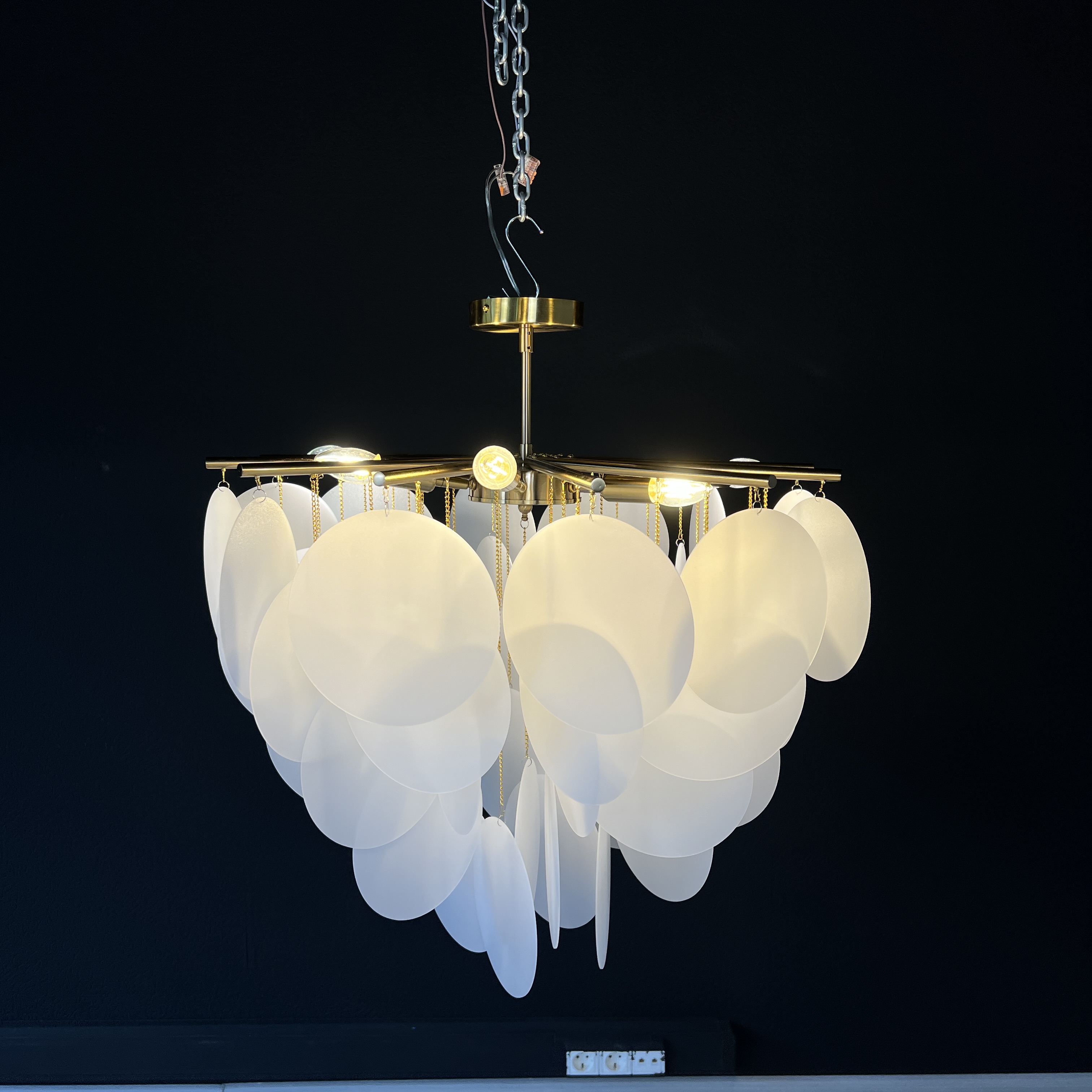 Потолочная люстра Nimbus D80 80*80*72 см, 7*E14*40W, ImperiumLoft 40.1883, Латунь