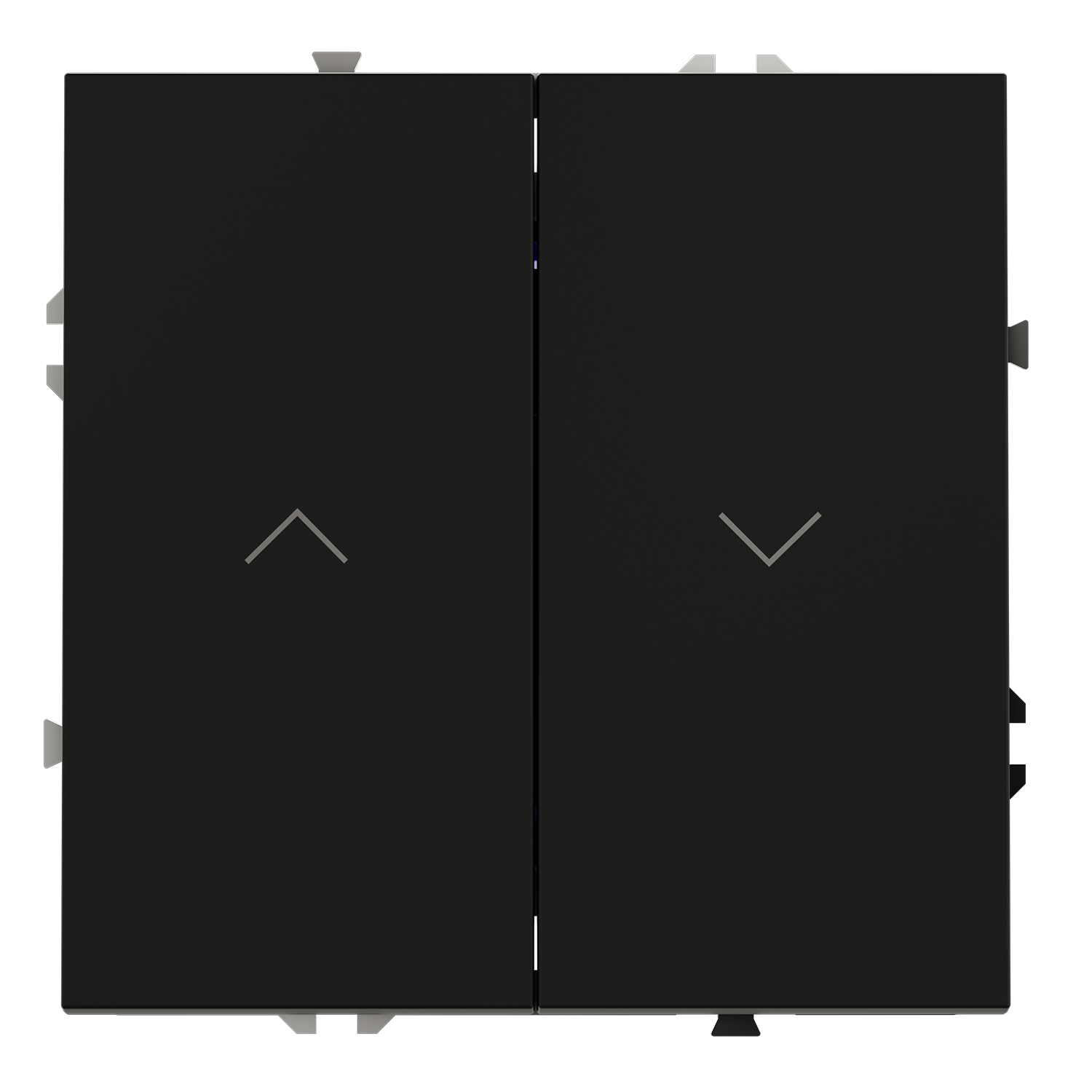 Выключатель встраиваемый для жалюзи 10А, черный матовый Voltum S70 VLS020708, Пластик Soft touch