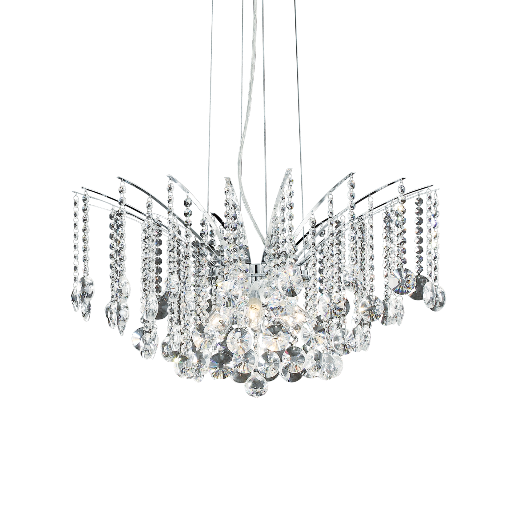 Люстра подвесная ideal lux Audi-77 SP8 макс.8x40Вт G9 020556. 67/67/30 см