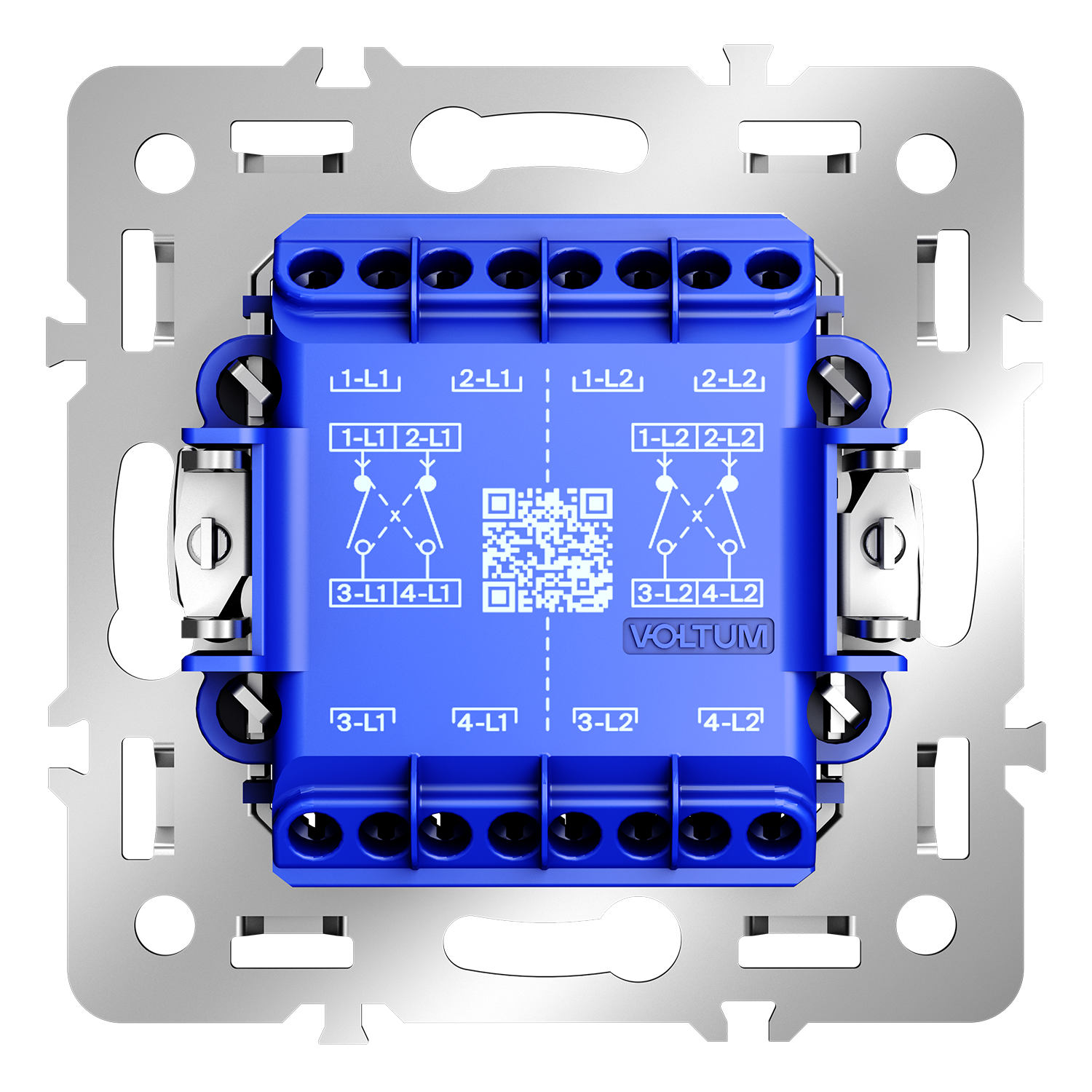 Механизм перекрестного переключателя двухклавишного 10А, S70 Voltum S70 VLS0205M, Металл