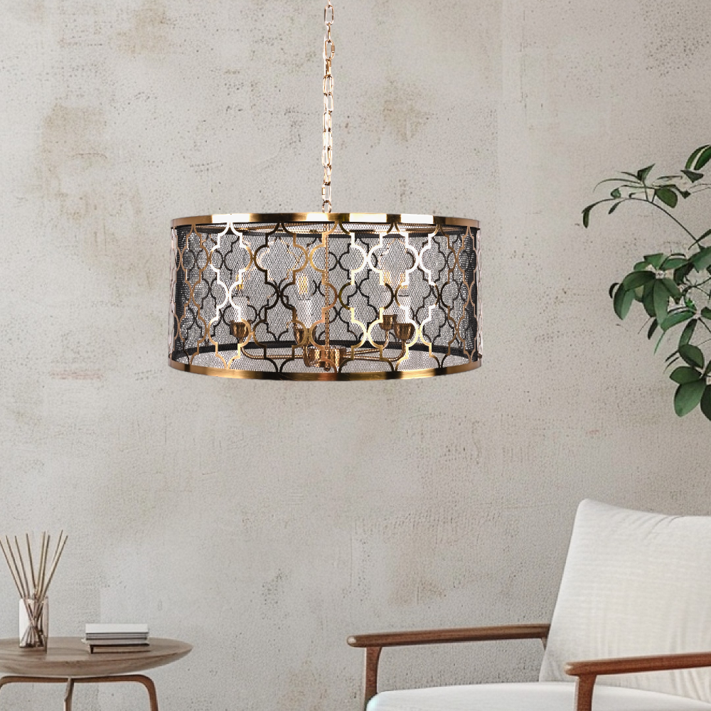 Подвесная люстра Romeo Five Light Pendant Lamp design by Cyan Design 63*63*39 см, 5*E14*40W, ImperiumLoft 40.1036, Латунь