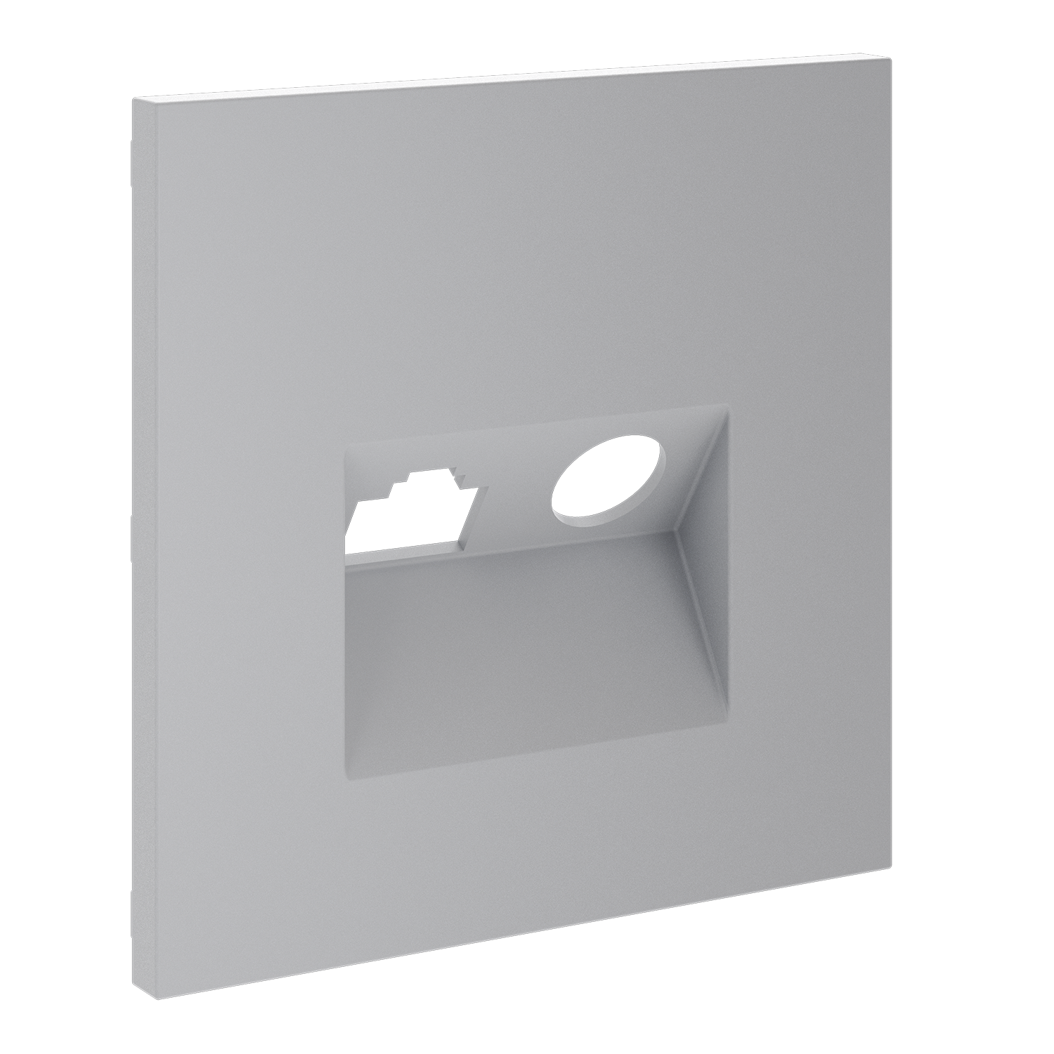 Накладка для розетки TV+RJ45 кат. 6, S70, серый Voltum VLS002716