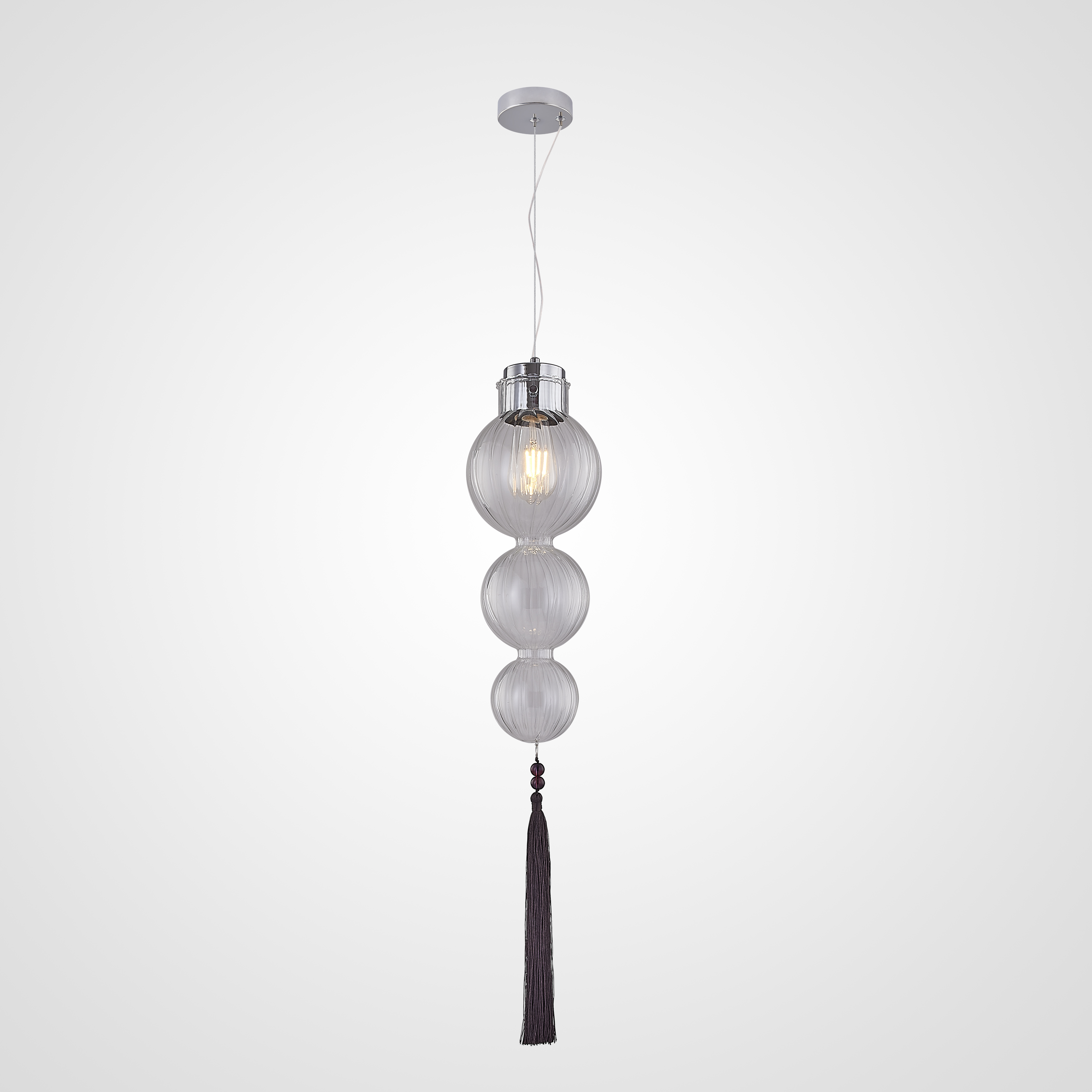 Подвесной светильник Heathfield Lighting - Medina Pendant Transparent 80*17*80 см, 1*E27*60W, ImperiumLoft 40.2682-0, Хром