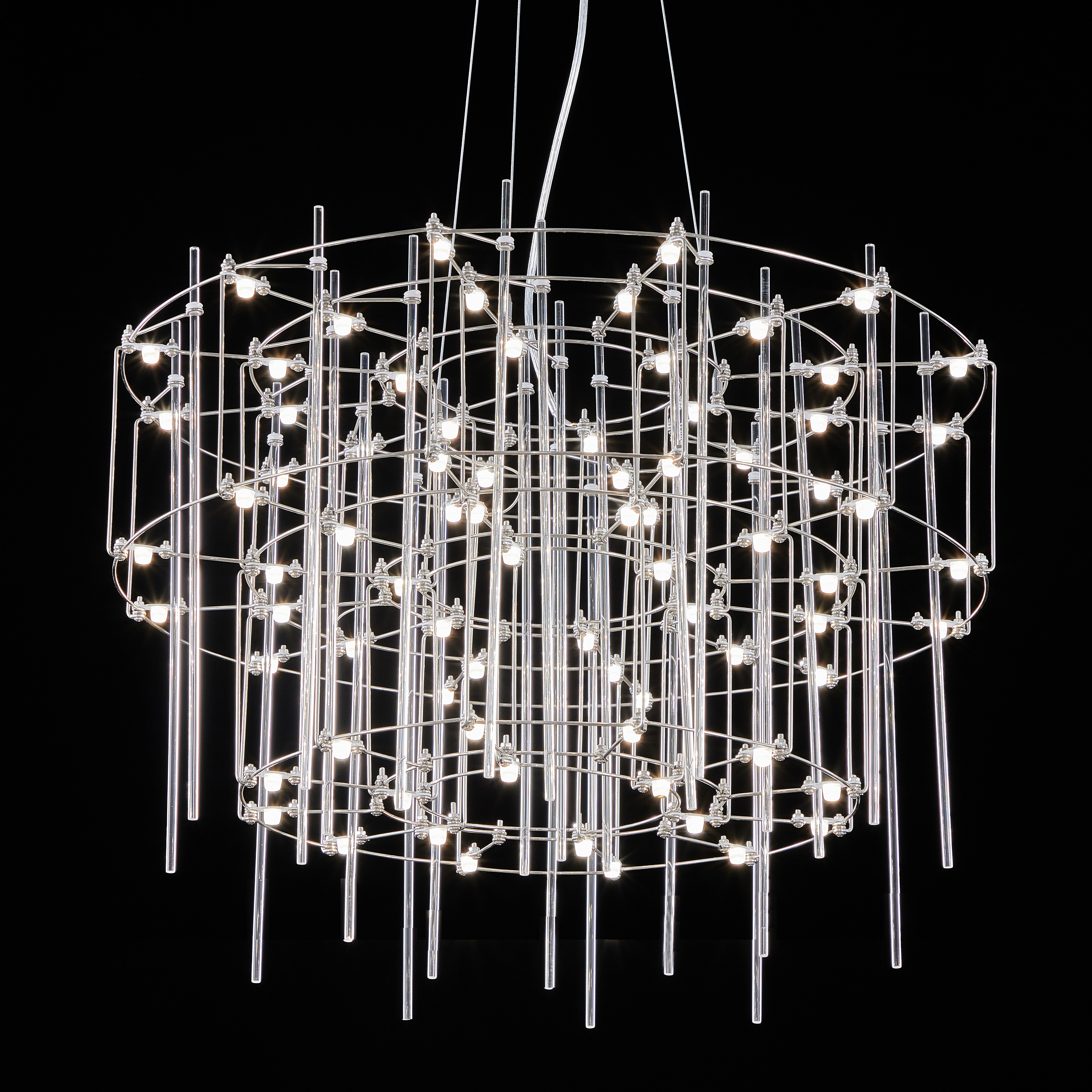 Подвесная люстра CHILL A D60 60*60*35 см, 39*LED*1W, 3000K, ImperiumLoft CHILL-A01, Хром