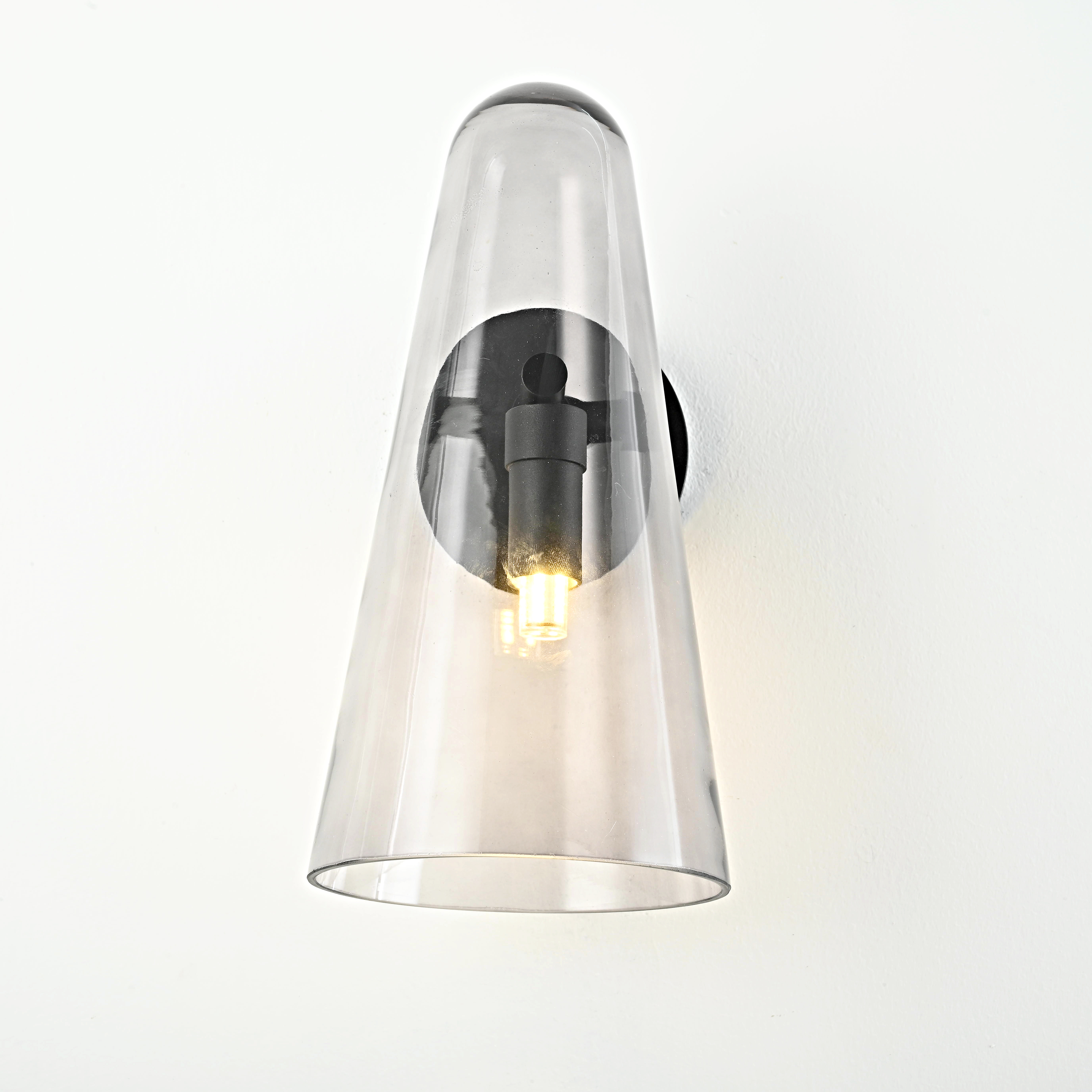 Бра Доми Sconce Smoky 13*13*26 см, 1*G9*40W, ImperiumLoft 44.1074-0, Чёрный