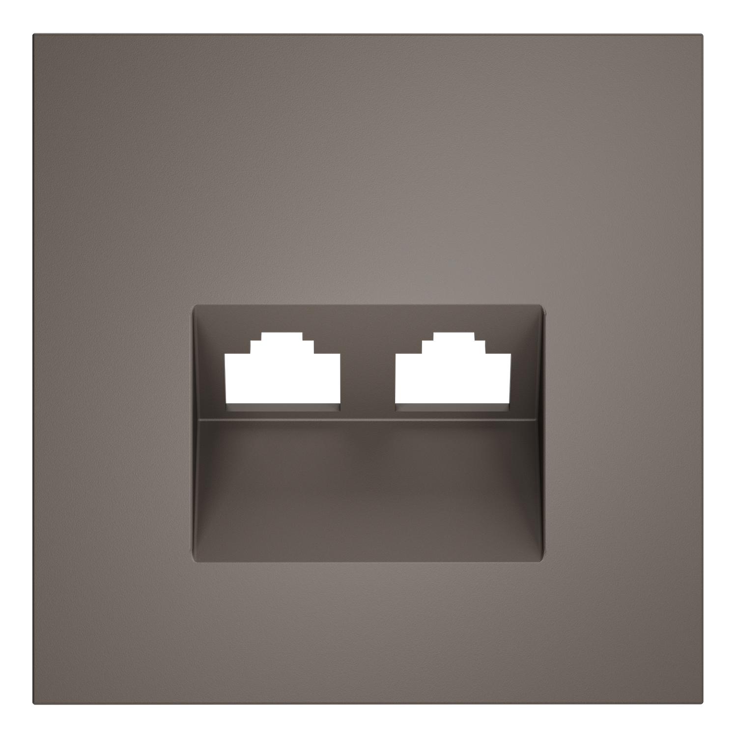 Накладка для розетки компьютерной двойной RJ45+RJ45 кат.6, S70, капучино Voltum VLS001414