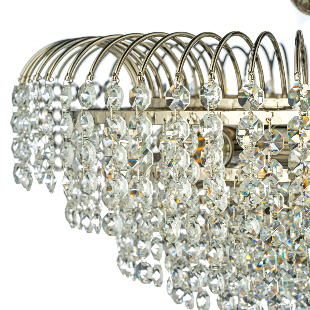 Люстра *40*30 см, 5*E14*40W, Arti Lampadari Elba Elba E 1.2.40.100 N, Матовый никель