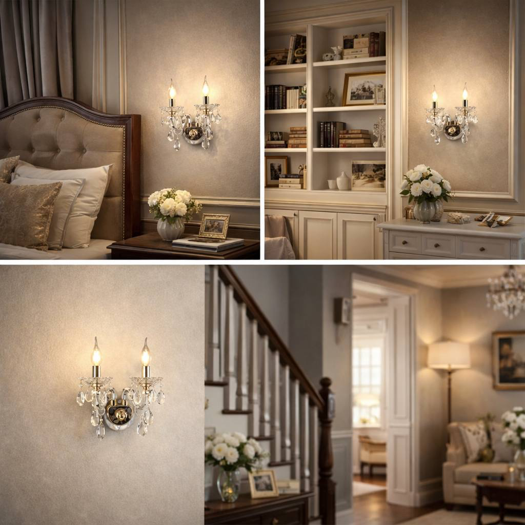 Бра 31*23*-25,5 см, 2*Е14*40W, Modelux  ML.7163.02P, Золото